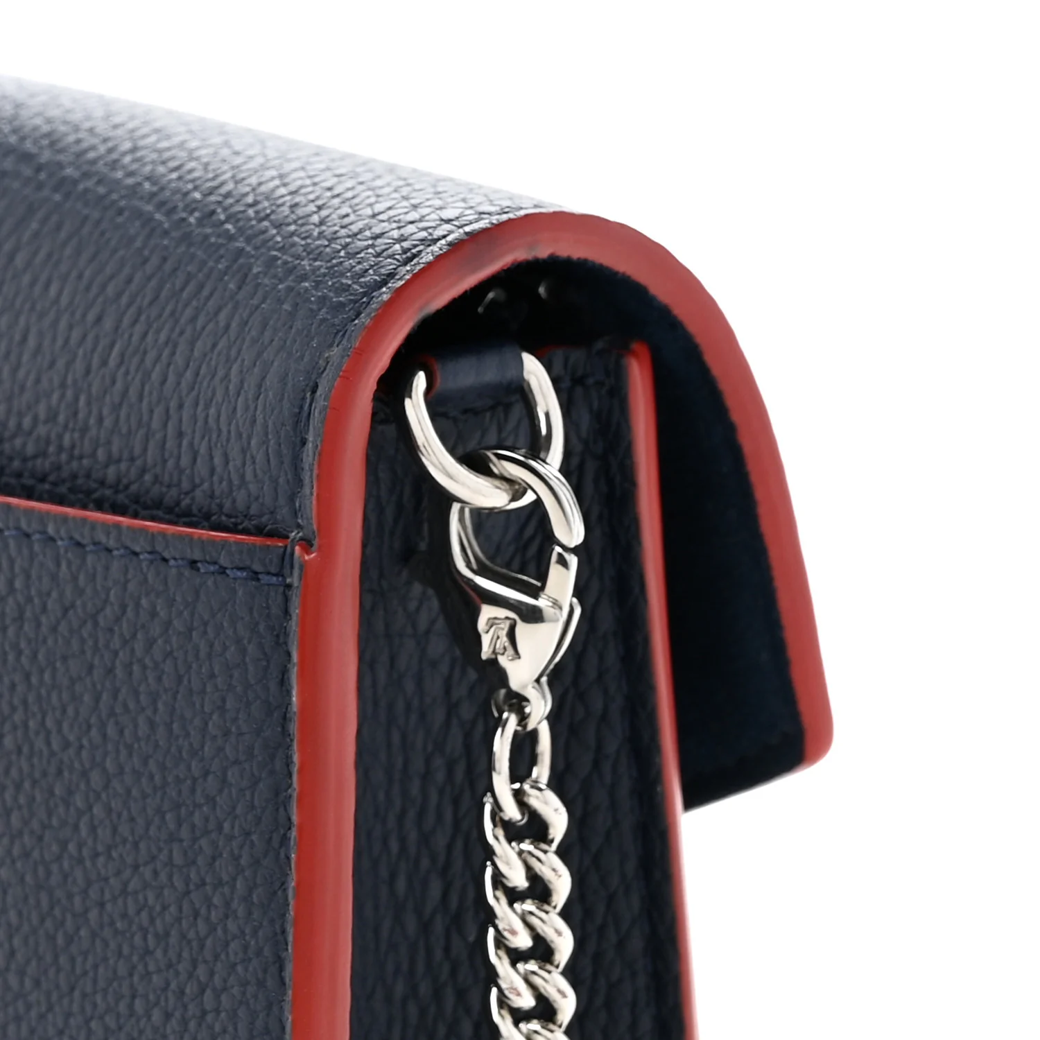Soft Calfskin My Lockme Chain Pochette Marine Rouge