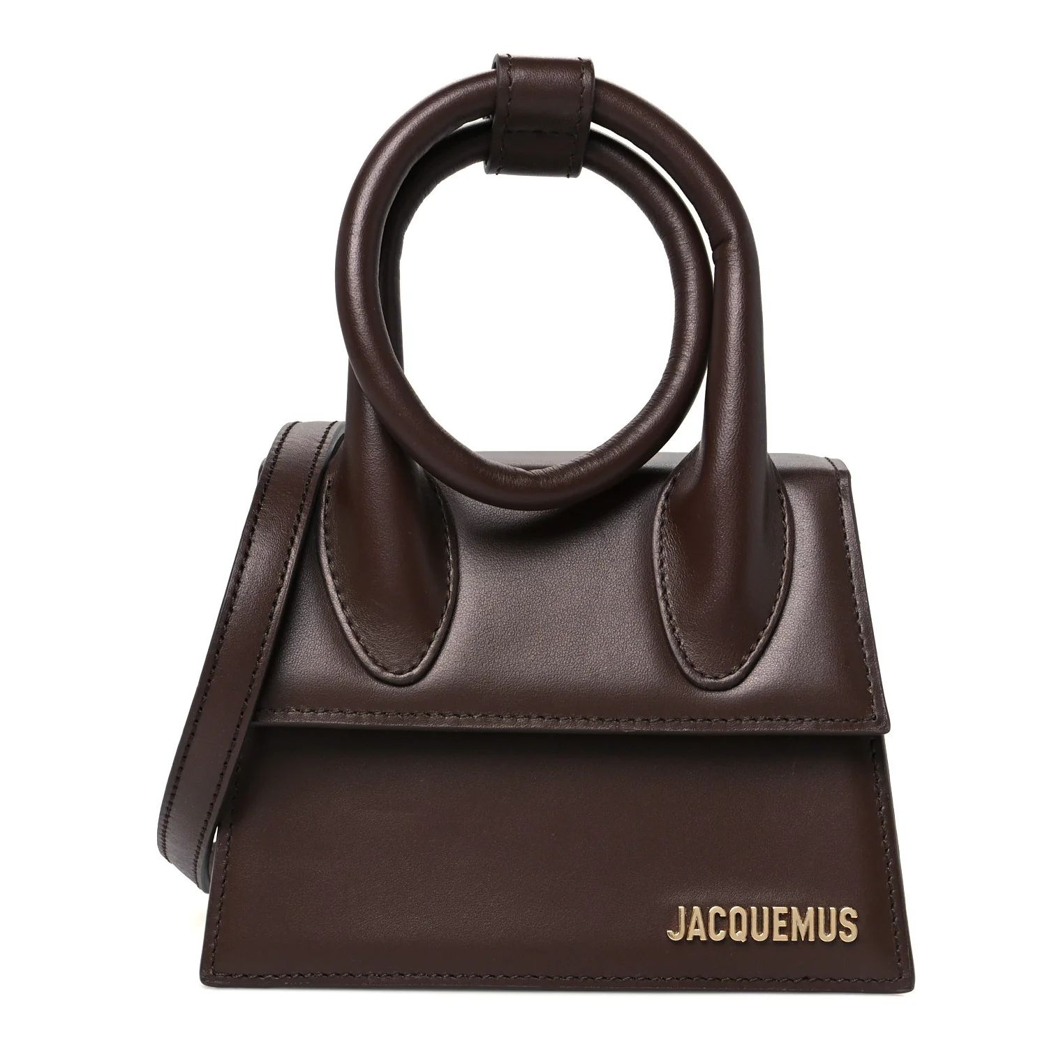Smooth Calfskin Le Chiquito Noeud Dark Brown