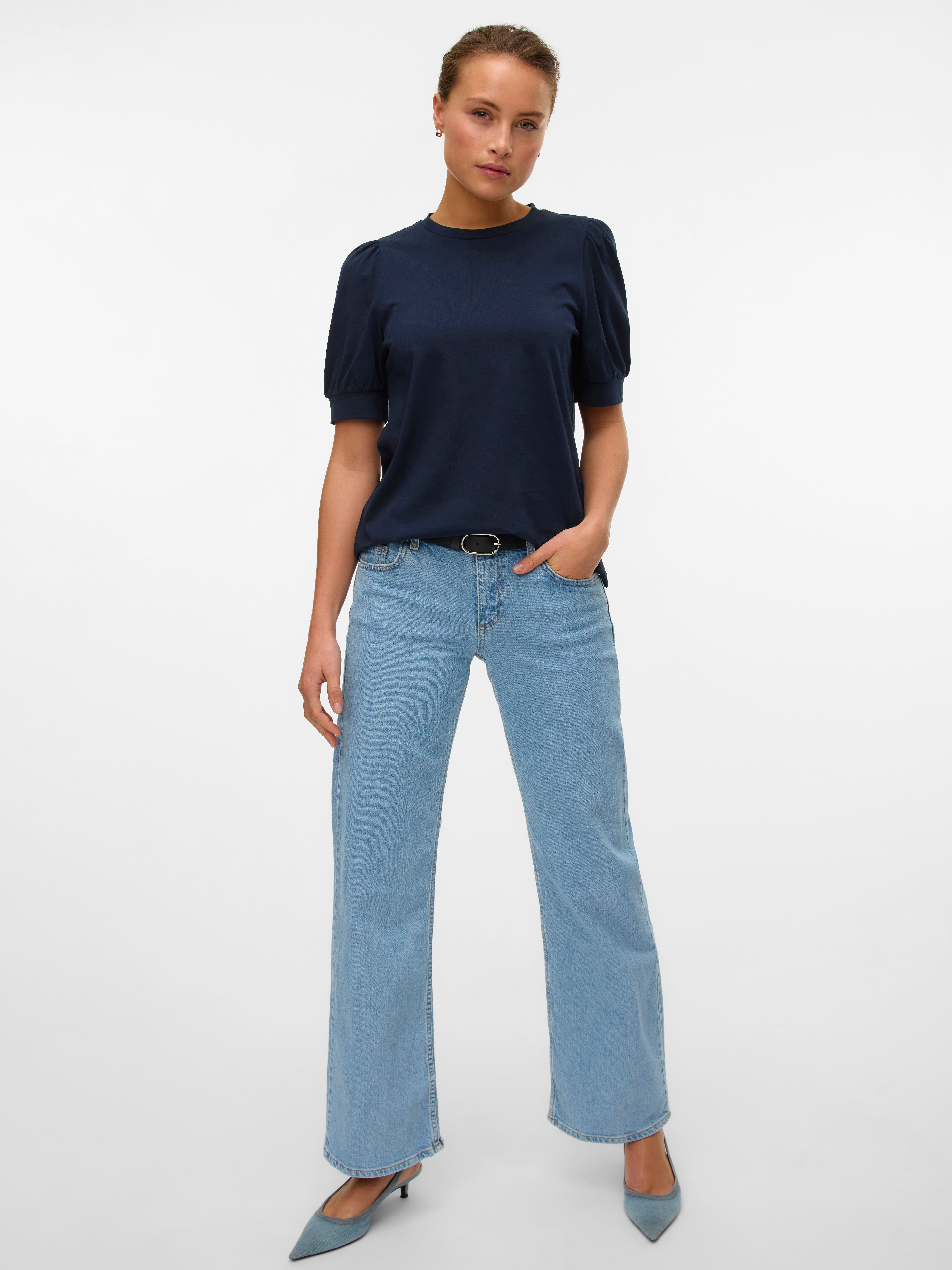 VERO MODA® VMALEXIS Low rise Wide Fit - Cropped Jeans