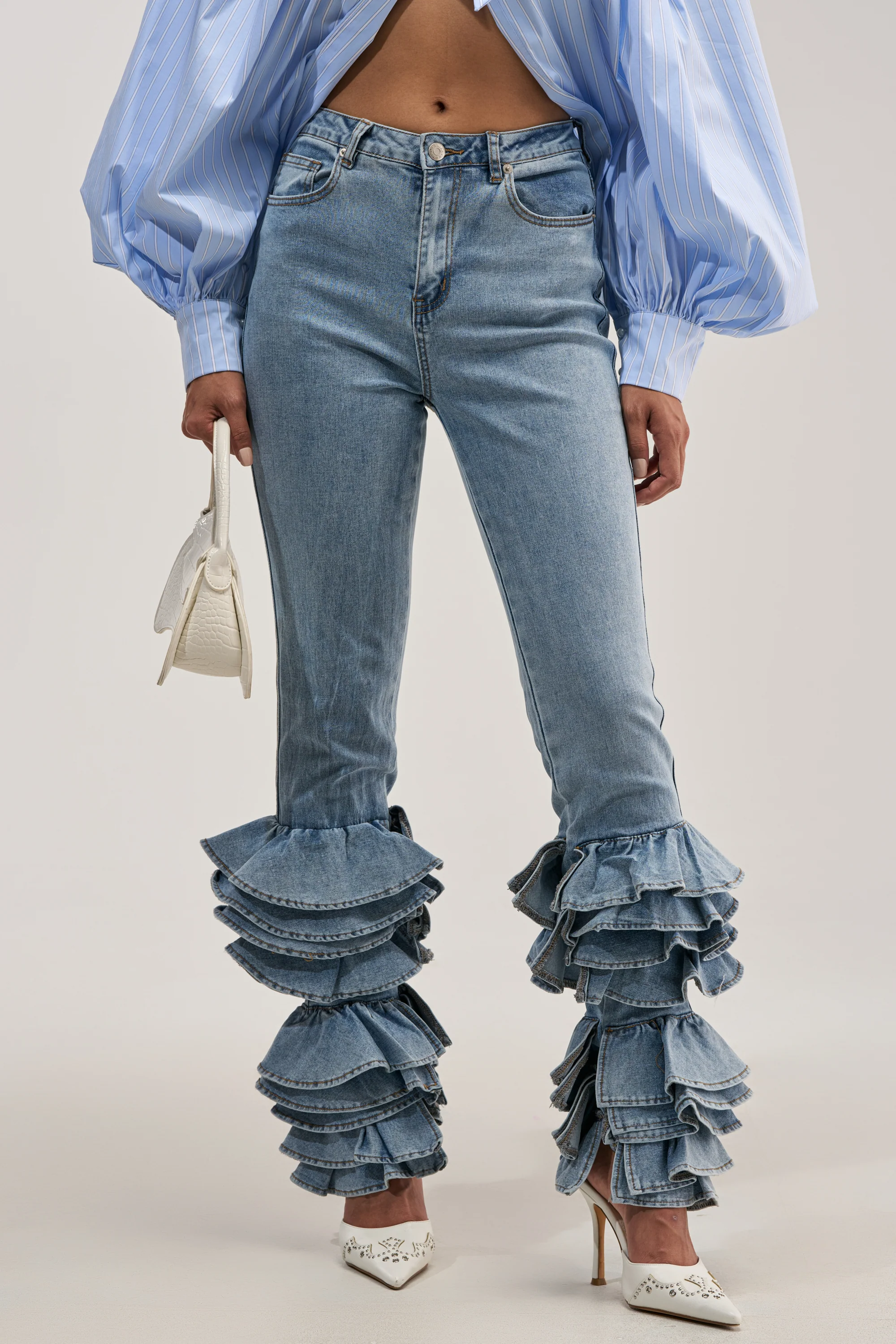 NOT ENOUGH RUFFLE DENIM - Akira Store
