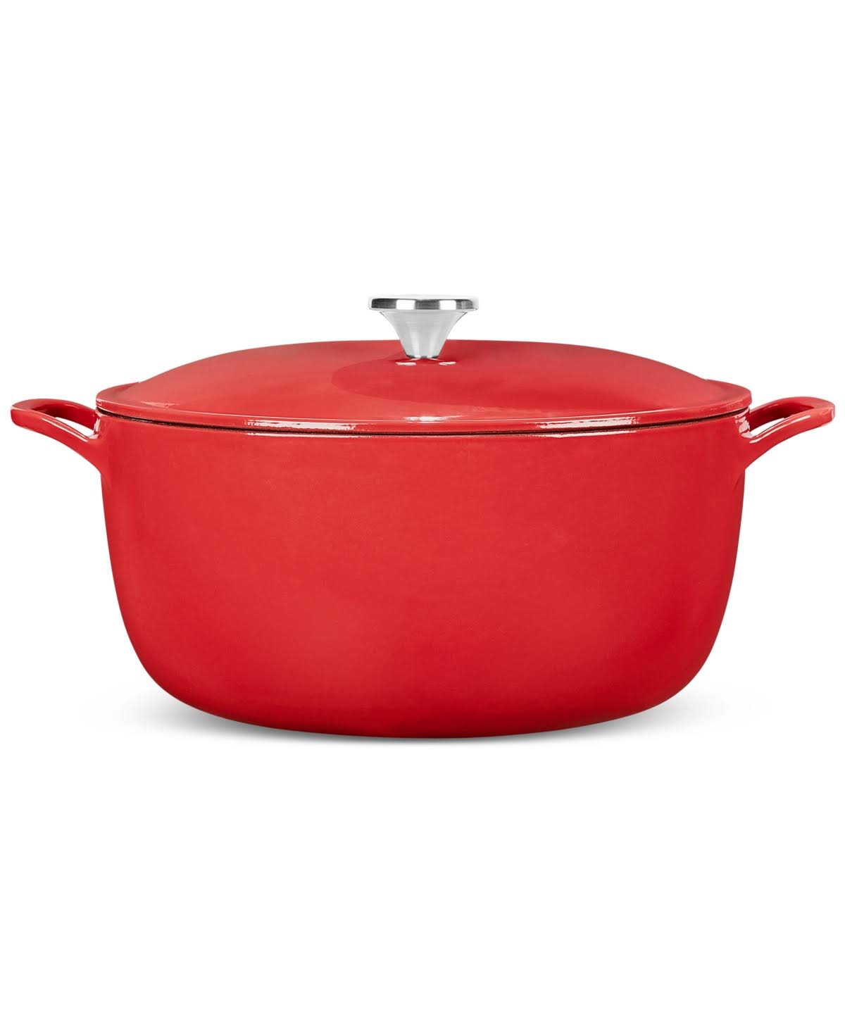The Cellar Enameled Cast Iron 8-Qt. Round Dutch Oven, Created for Macy's - Red