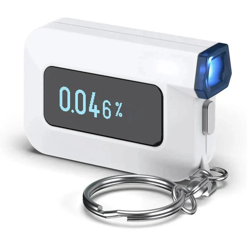 C6 Keychain Breathalyzer 2-Pack – Professional Accuracy, Smartphone Connectivity, Apple & Android Compatible