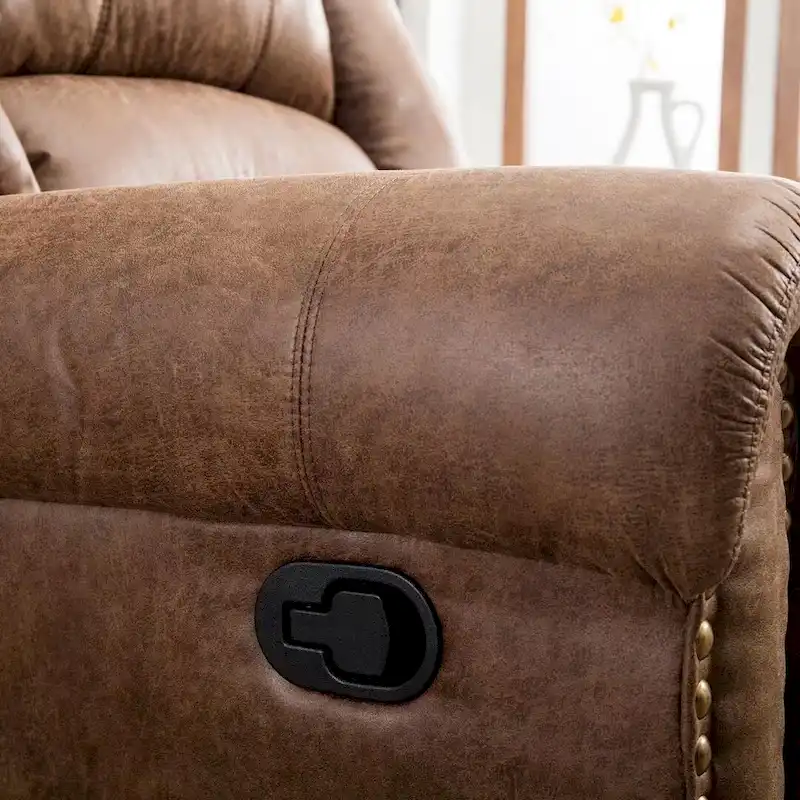Manual Recliner Chair with Padded Armrests