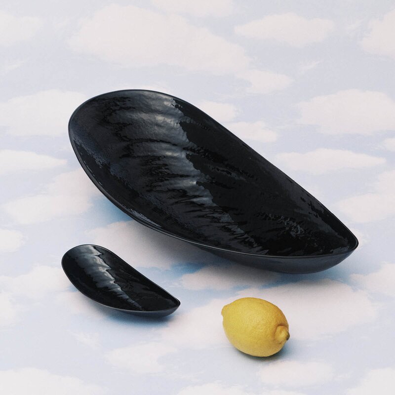 Les Objets Mouleversants skål S 17,5x7,5 cm svart