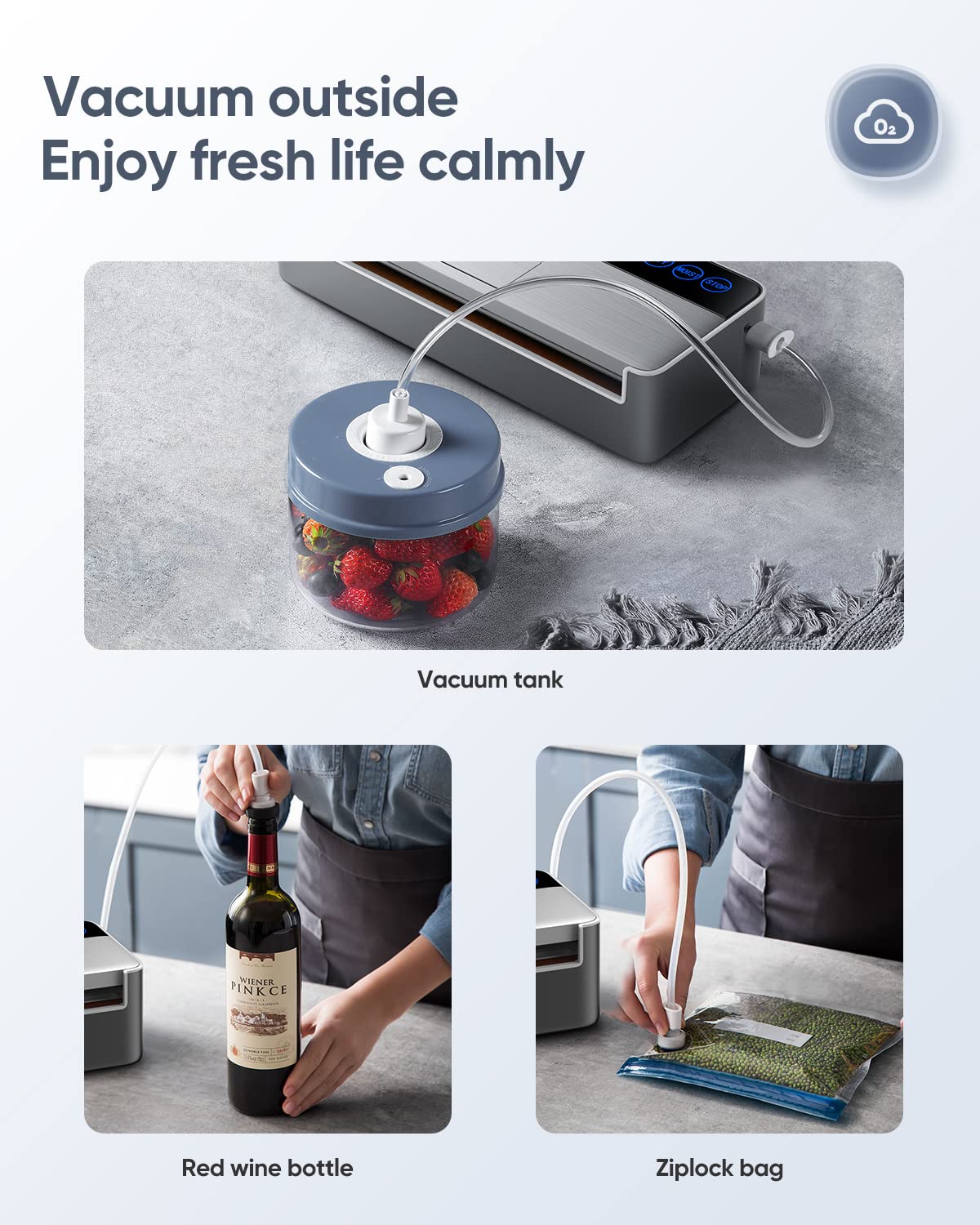 Vacuum Sealer Machine. Full Automatic Food Sealer