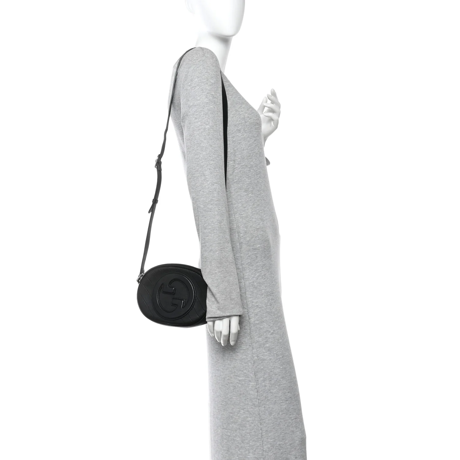 Sakai Be Green Calfskin Diagonal Stitched Mini Blondie Shoulder Bag Craclet Brown