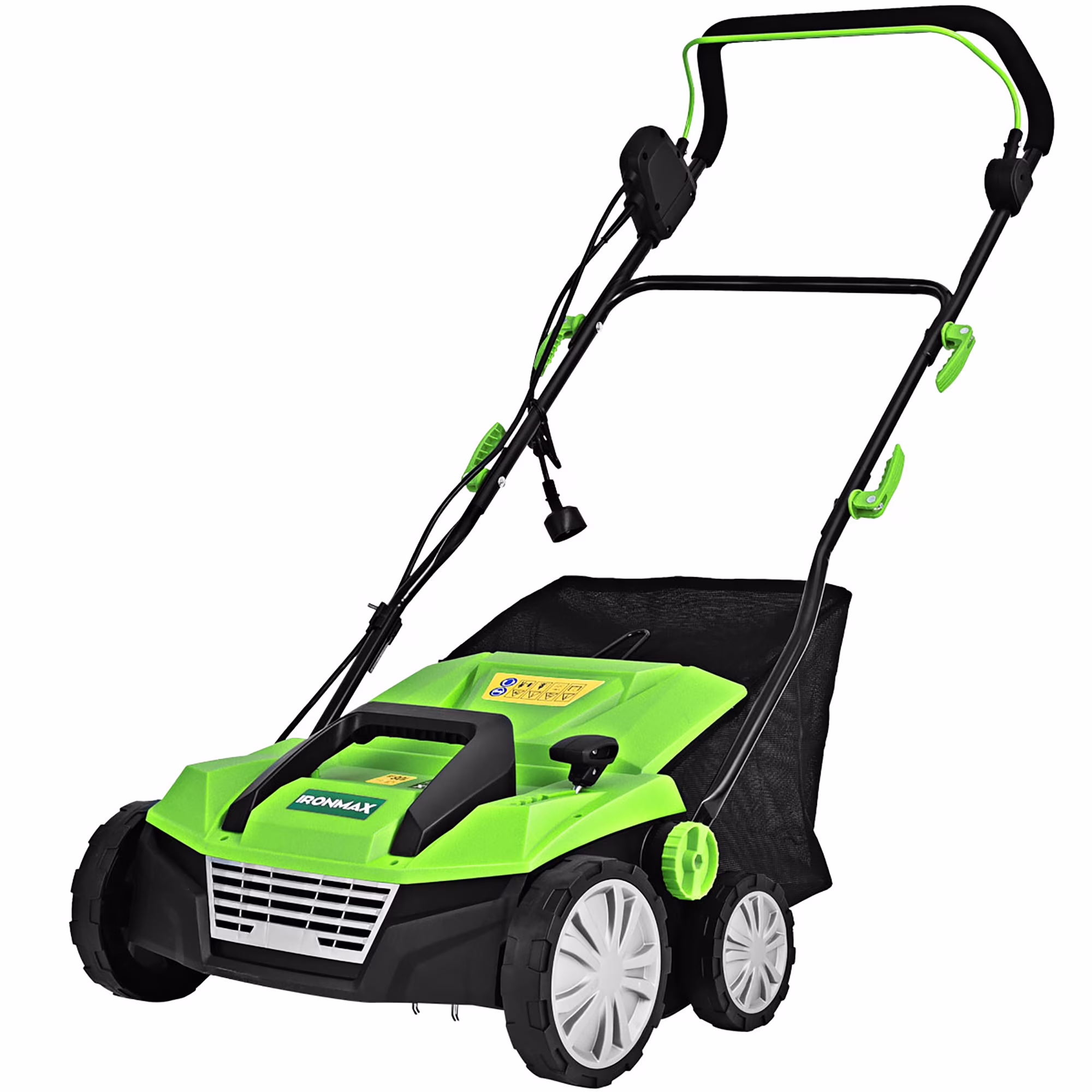 13Amp Corded Scarifier 15" Electric Lawn Dethatcher w/50L Collection Bag Orange(Orange) - Image 3