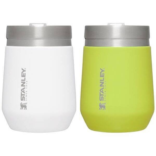 Stanley 2pk 10oz Stainless Steel Everyday Go Tumblers - White/Electric Yellow