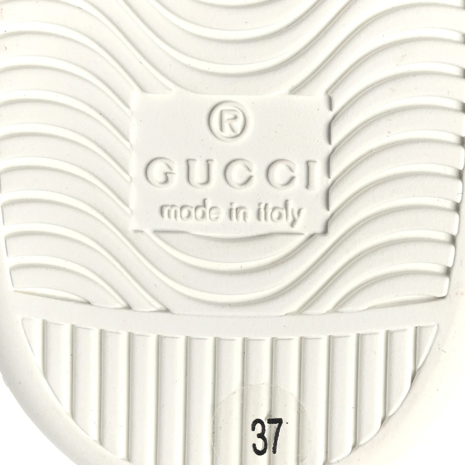 Calfskin Interlocking G Perforated Womens Ace Sneakers 37 White Grey Sky