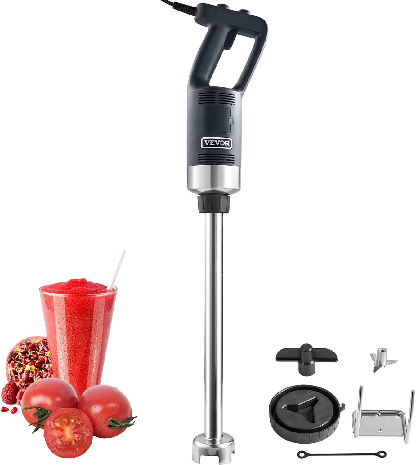 Mixeur plongeant professionnel VEVOR, 750 W, 50 cm, robuste, à vitesse variable, avec lame en acier inoxydable 304, mixeur portable multifonction pour soupes, smoothies, purées et aliments pour bébés.