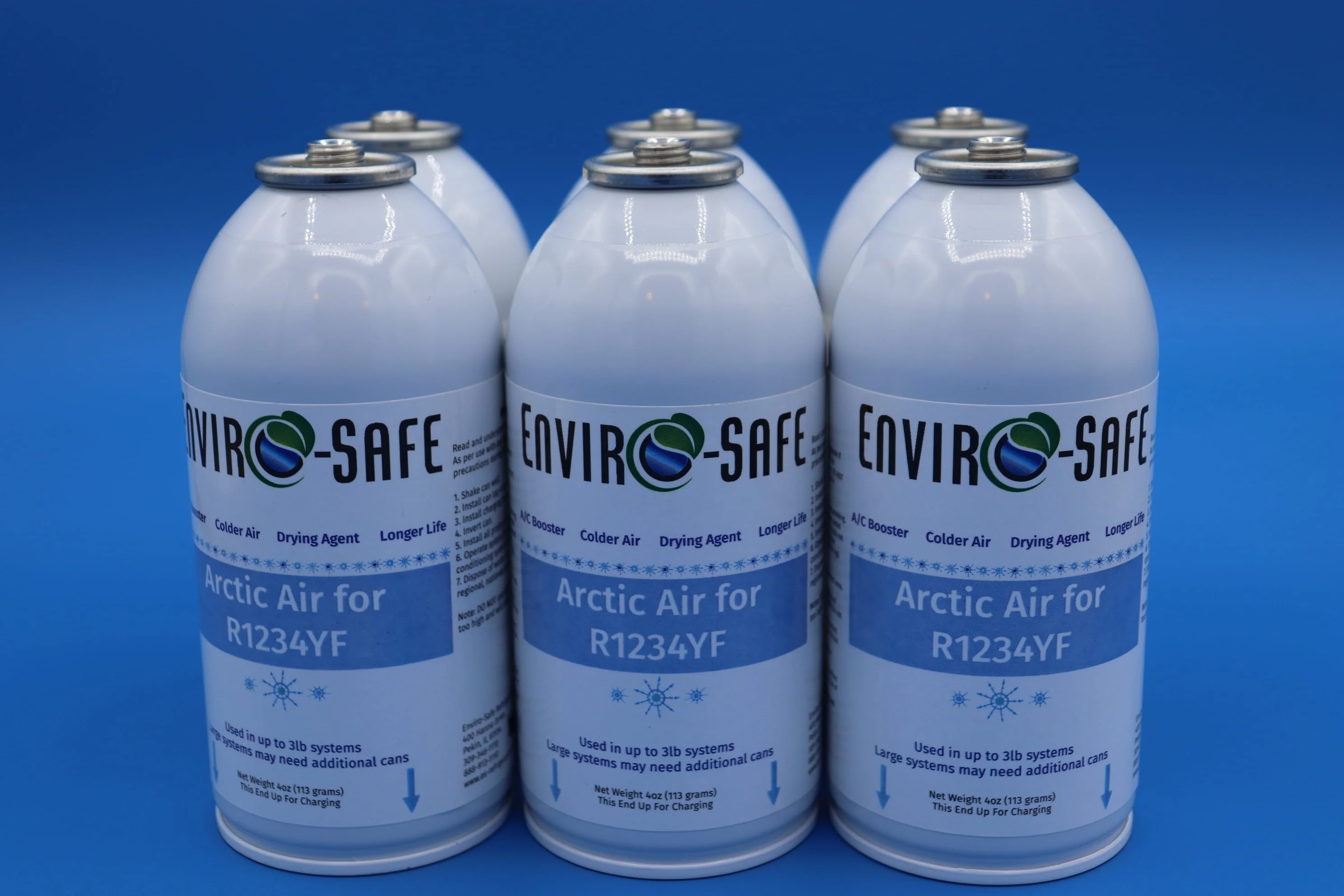 Arctic Air for R1234yf for Automotive Air Conditioning Systems, 6 Cans and Brass Hose, R - 1234yf, R1234