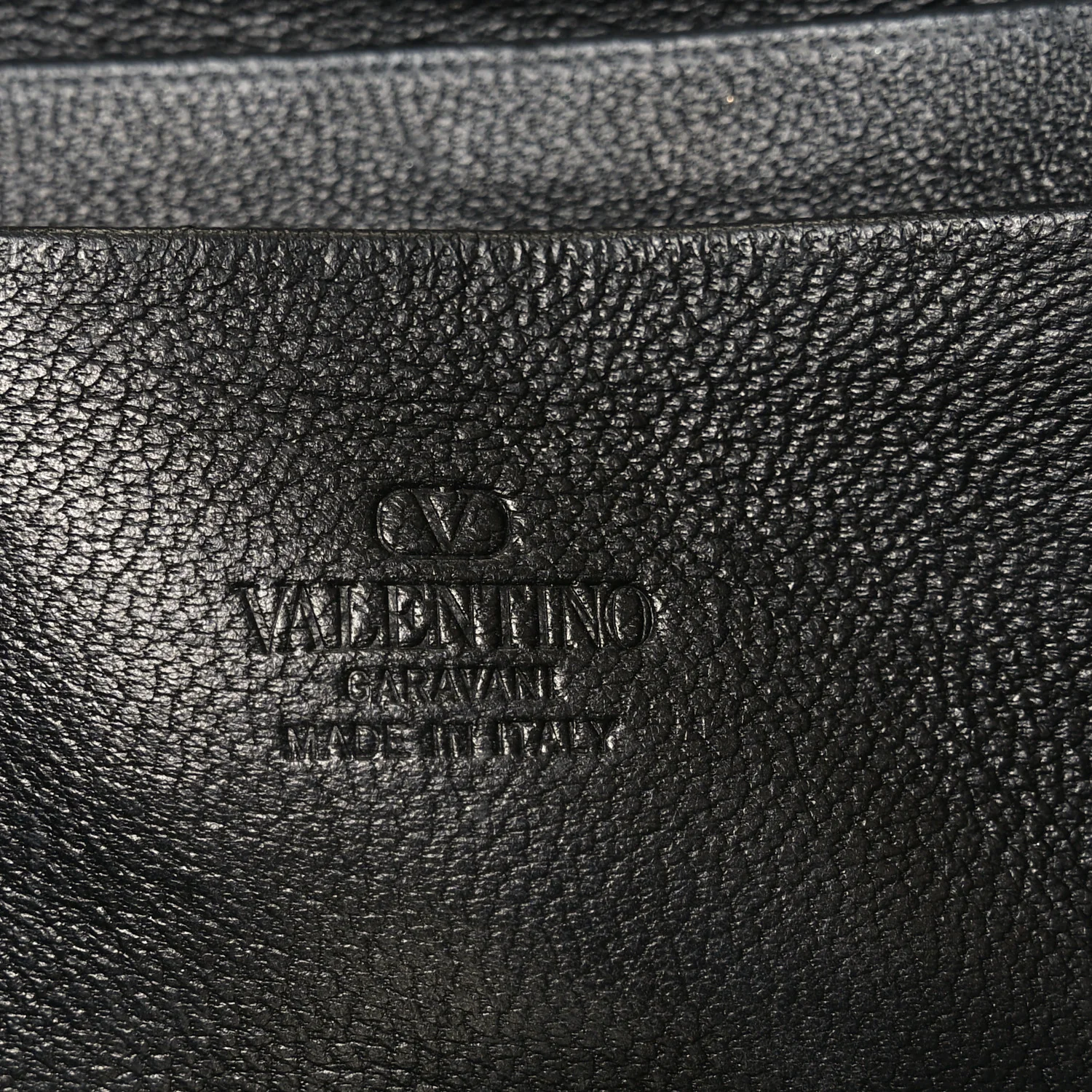 Grainy Calfskin Mini Rockstud Shopping Bag Black