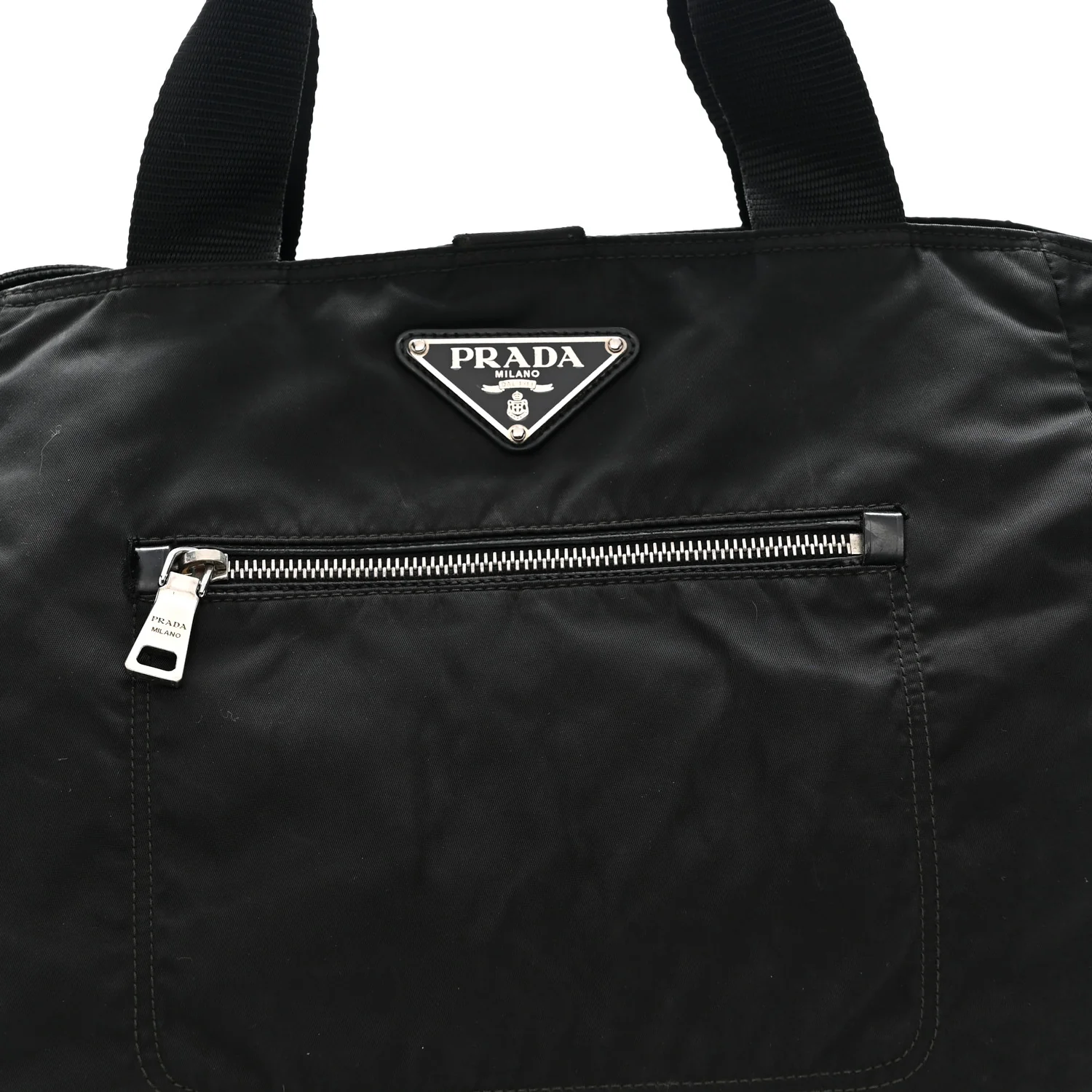 Tessuto Nylon Zip Convertible Tote Black