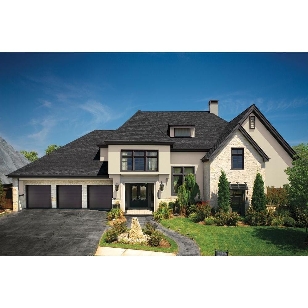 GAF Camelot II Charcoal Gray Designer Laminated Architectural Asphalt Shingles, 17 in. x 34.5 in., 25 sq. ft. per Bundle (14-Piece)