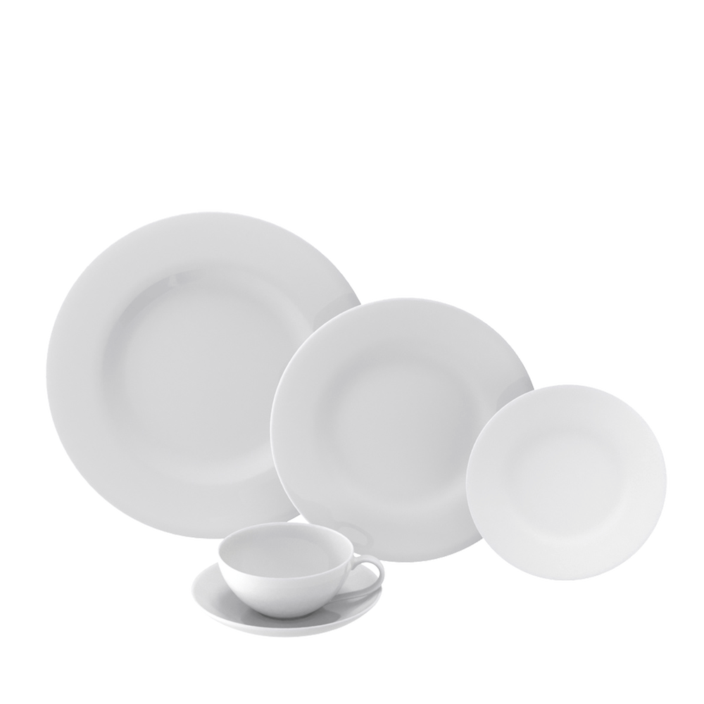 Anmut Dinnerware set - White, Premium Bone Porcelain