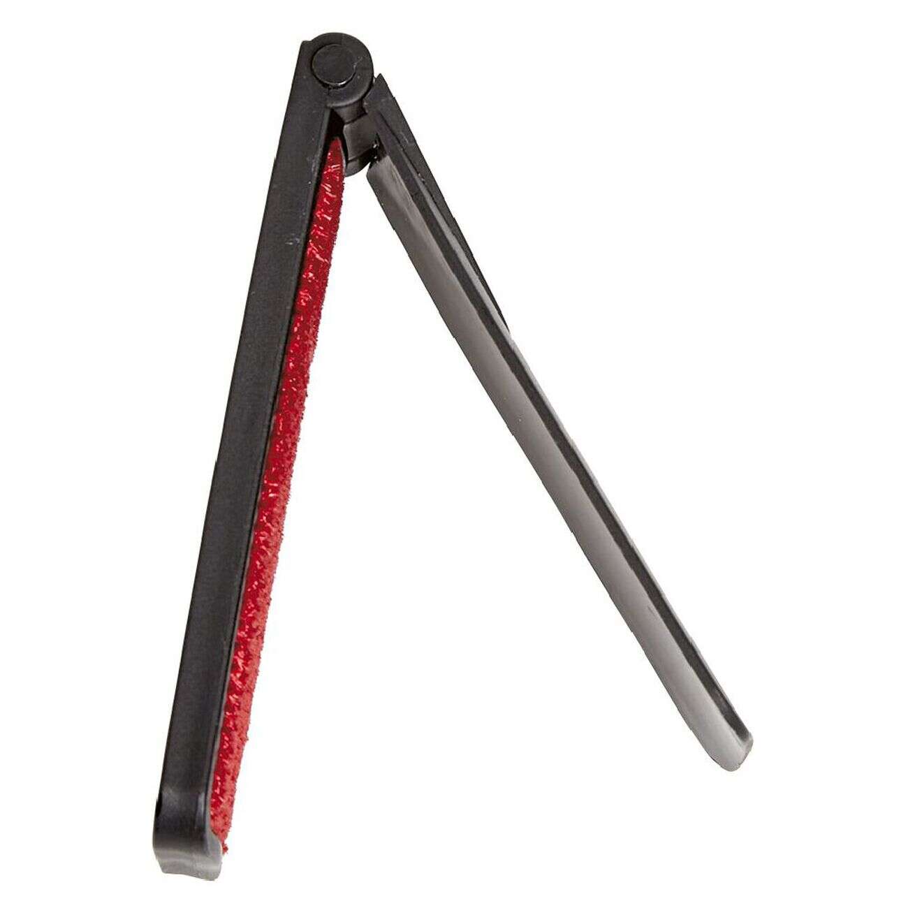 Brosse textile 2en1 chausse pied noir et rouge