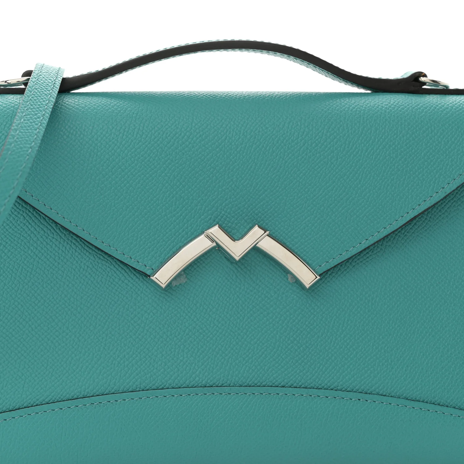 Carat Calfskin Gabrielle Clutch Turquoise