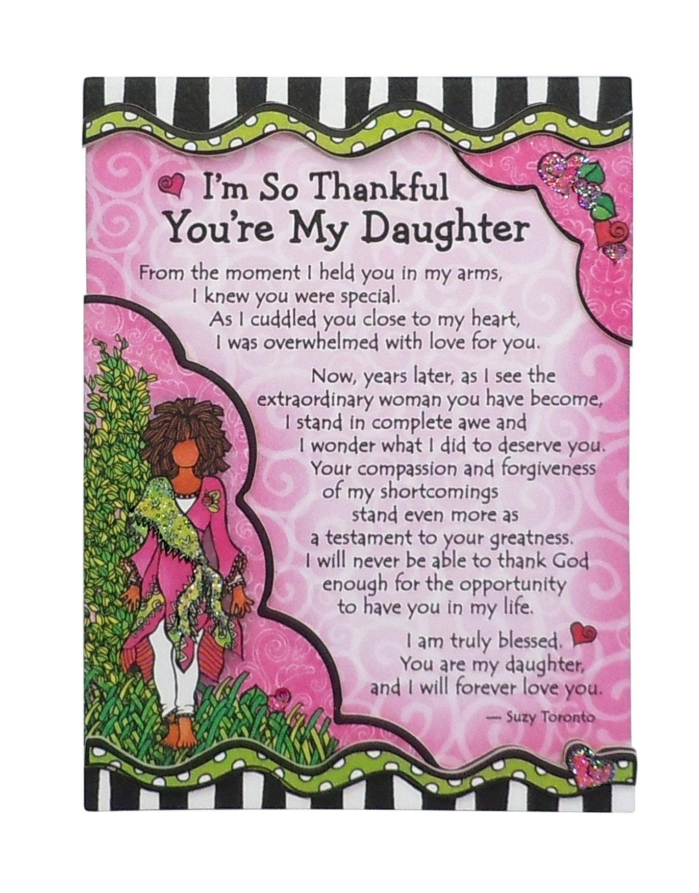Blue Mountain Arts Miniature Easel Print with Magnet I'm So Thankful You're My Daughter 4.9 x 3.6 in., Perfect Birthday, Christmas, Graduation, or