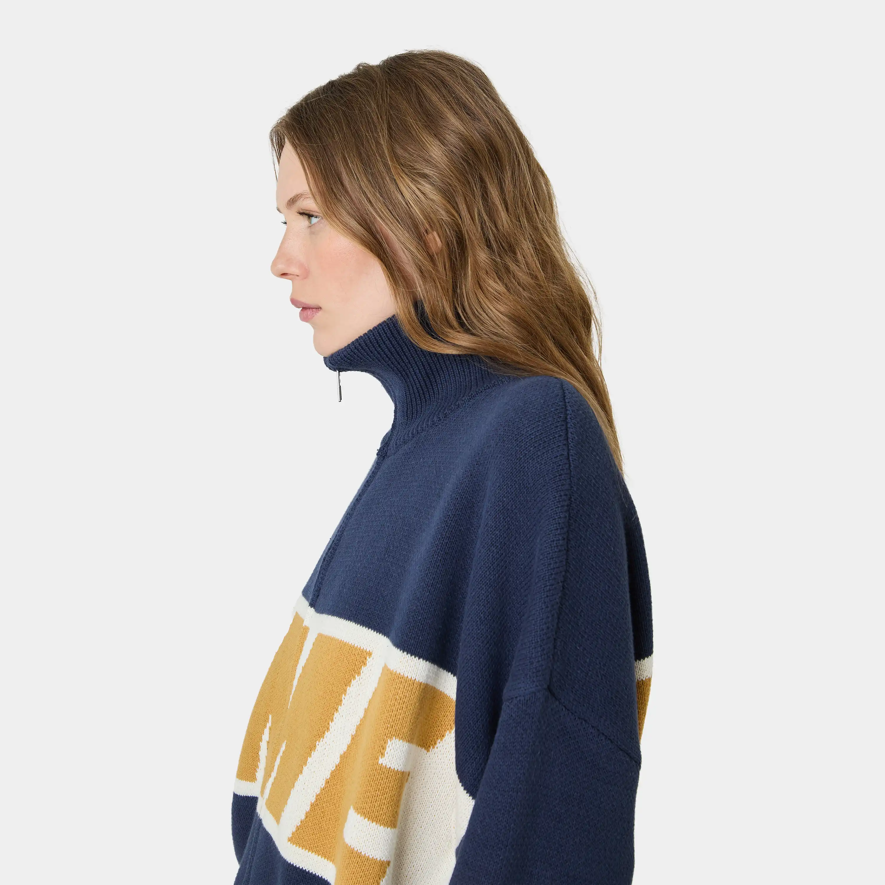 Thrill Mustard Zipper Knit