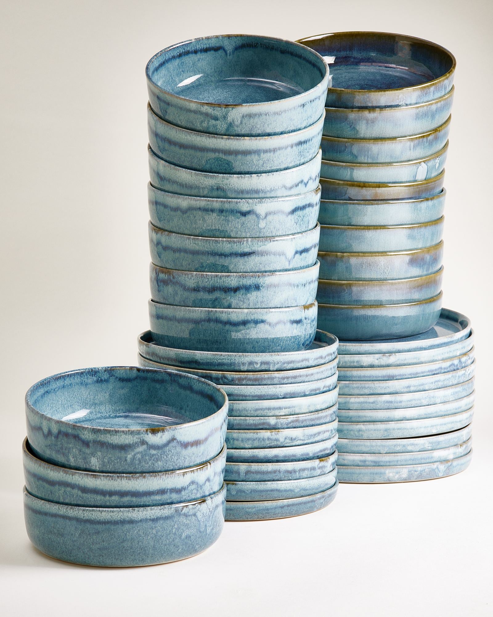 CORDOAMA - TABLEWARE SET MODERN GREEN-BLUE 40 PIECES
