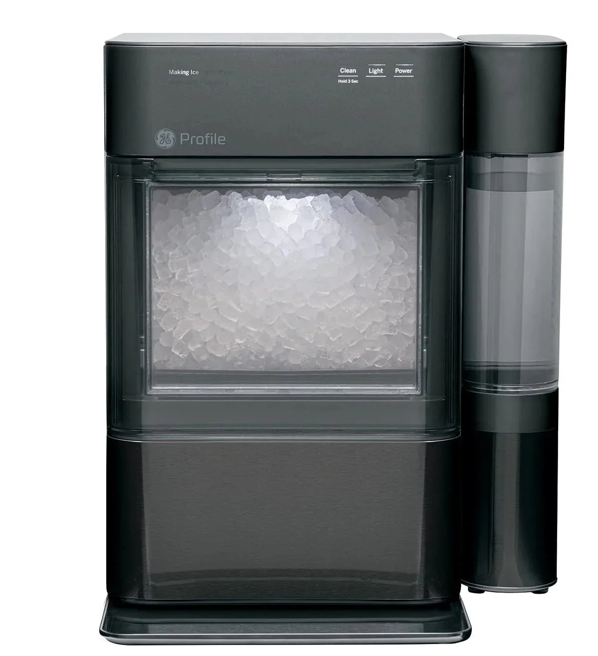 2.0 Countertop Nugget Ice Maker | Ice Machine with Wifi Connectivity | Smart Home Kitchen Essentials | Black Stainless