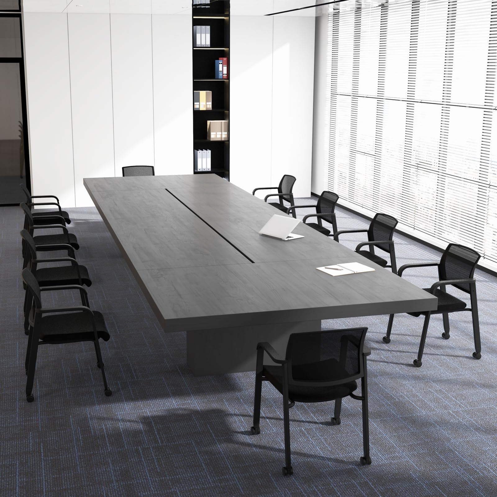 Tangkula Rolling Conference Room Chairs Set of 12