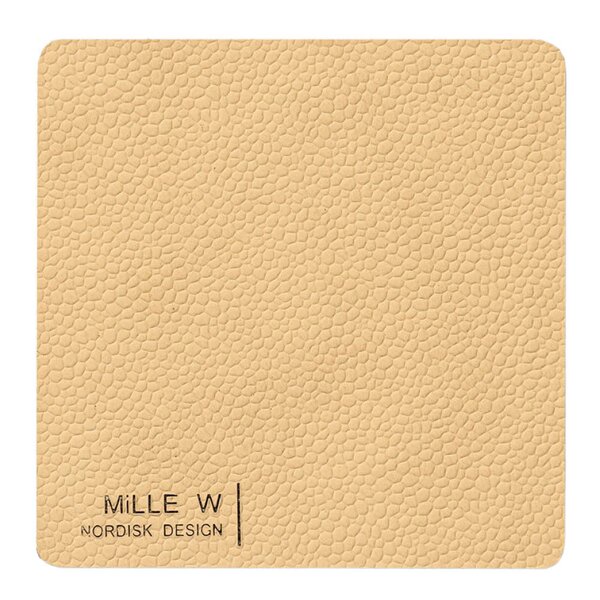 Rektanguler glassbrikke 10x10 cm beige