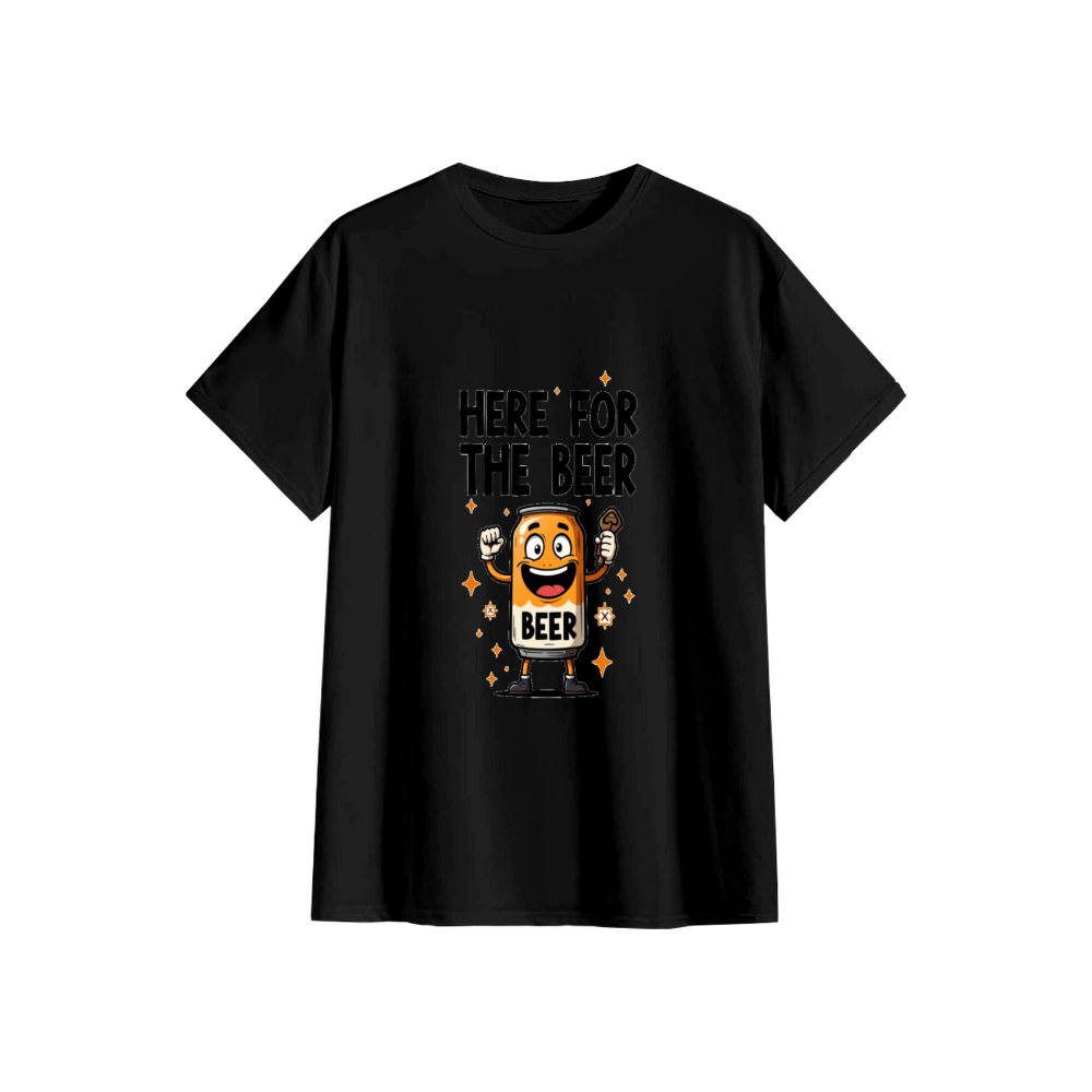 Fun Beer Enthusiast Printed Top - "Made for Beer" Casual Party T-Shirt - wanlinfang