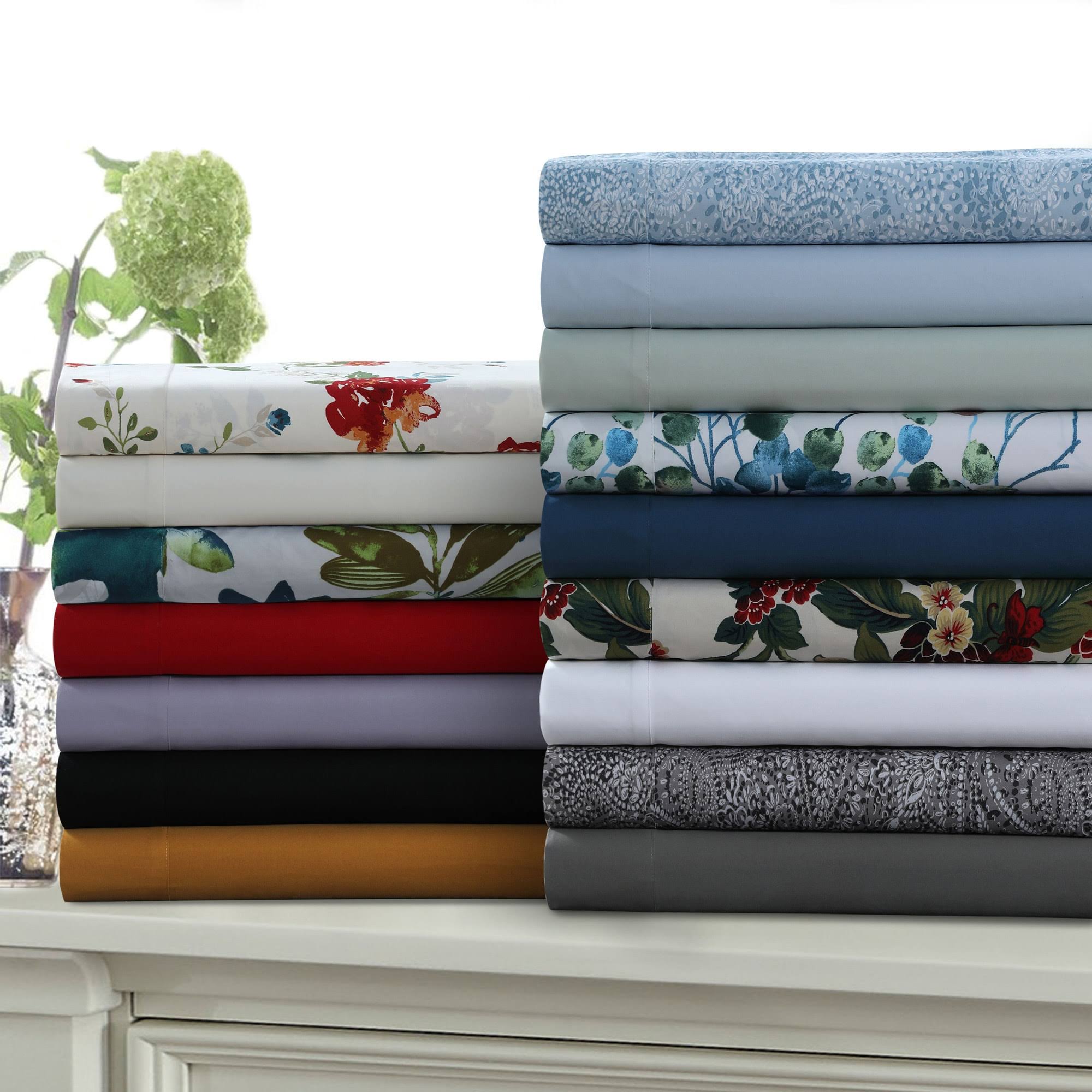 Ultra-Soft Solid Extra Deep Pocket Sheet Set, Ivory, Twin