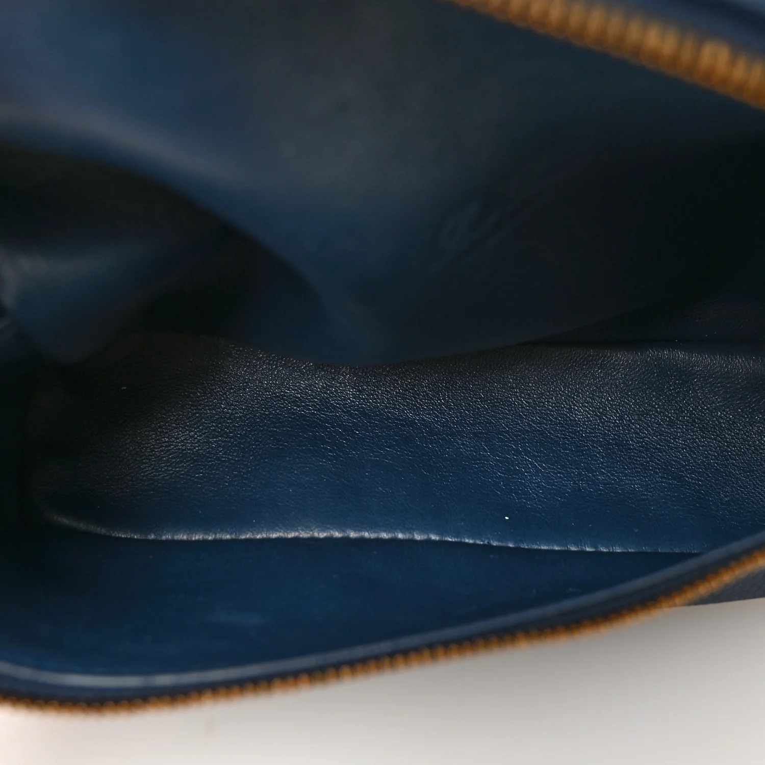 Grained Calfskin L19 Extra Pocket Pouch Navy Blue