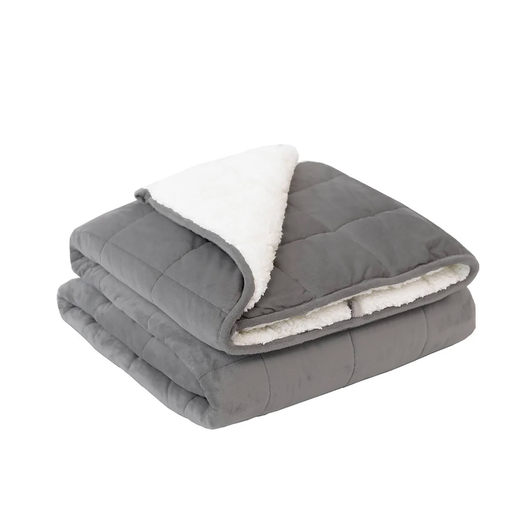 Luna Sherpa Fleece Weighted Blanket - Dark Grey