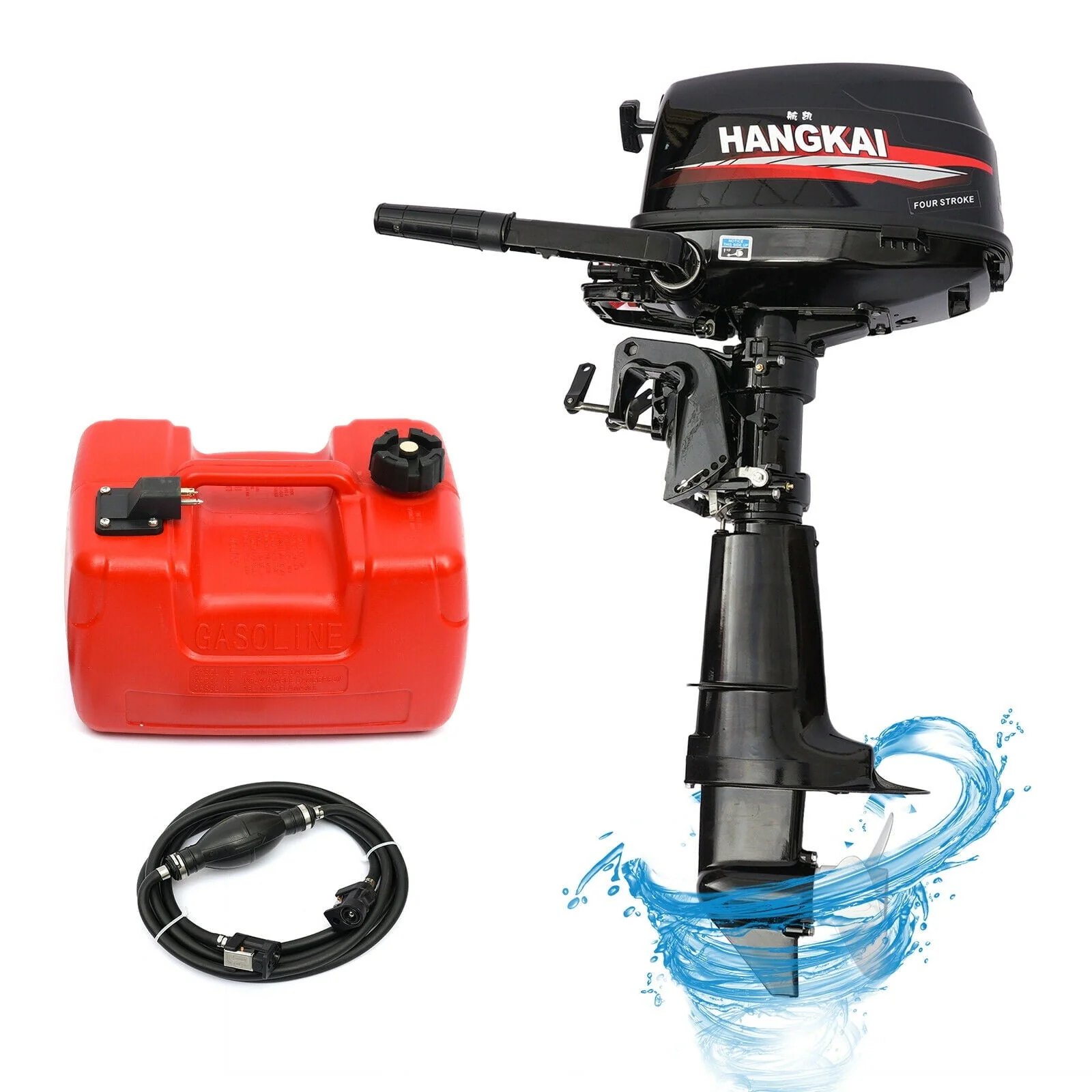 4stroke 6.5HP Outboard Motor Marine Boat Engine Water Cooling CDI System 6.5HP 4 - Stroke Outboard Motor Tiller Control Boat Engine Water Cooling 123CC 4 - Stroke 6.5HP Outboard Motor Boat Marine Engine
