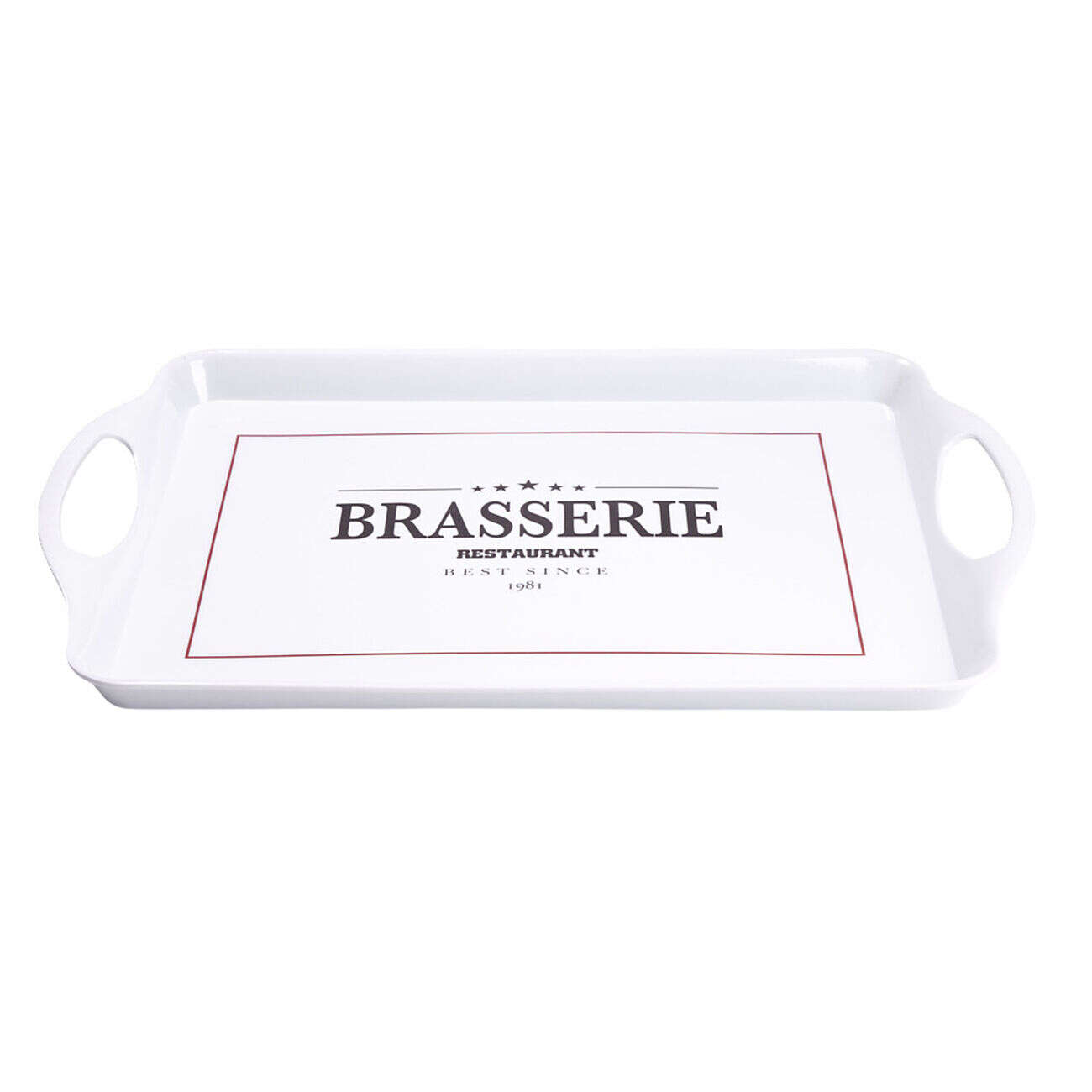 Plateau rectangulaire brasserie restaurant blanc 34x50,5cm