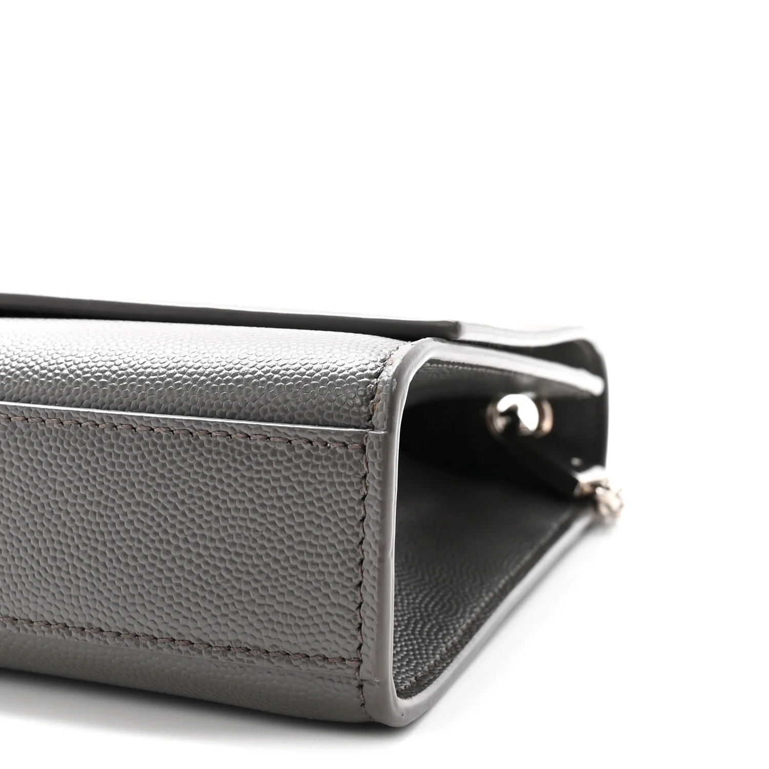 Grain De Poudre Medium Classic Monogram Kate Satchel Earth Grey