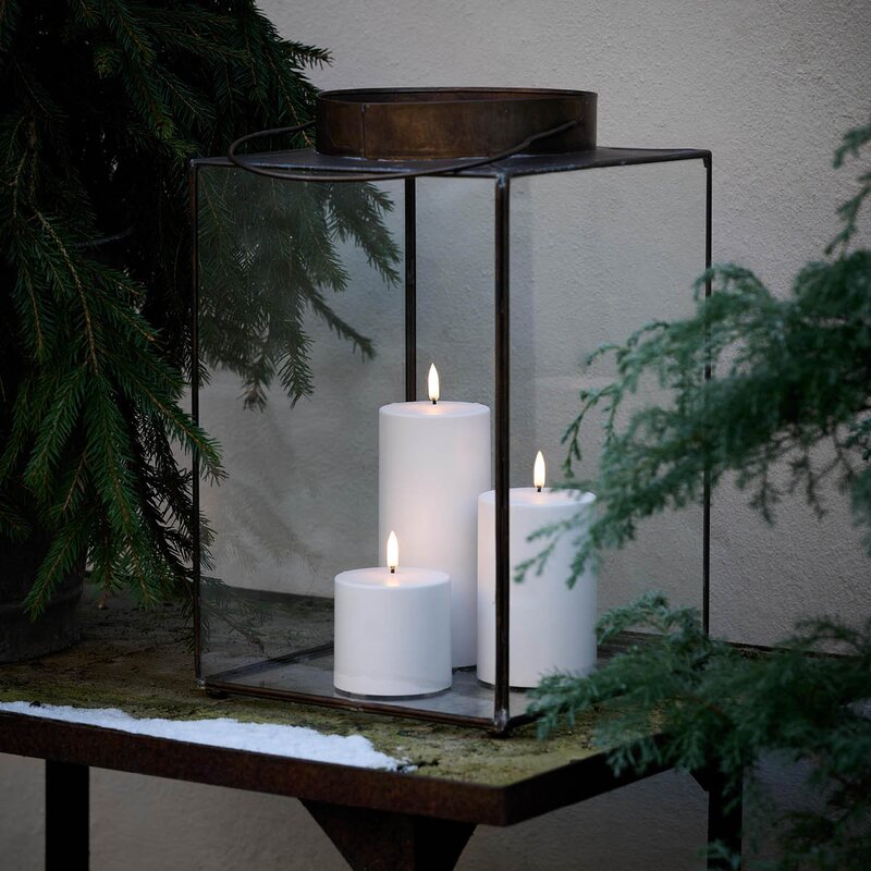 Outdoor LED-kubbelys utendørs 10,1x7,8 cm hvit