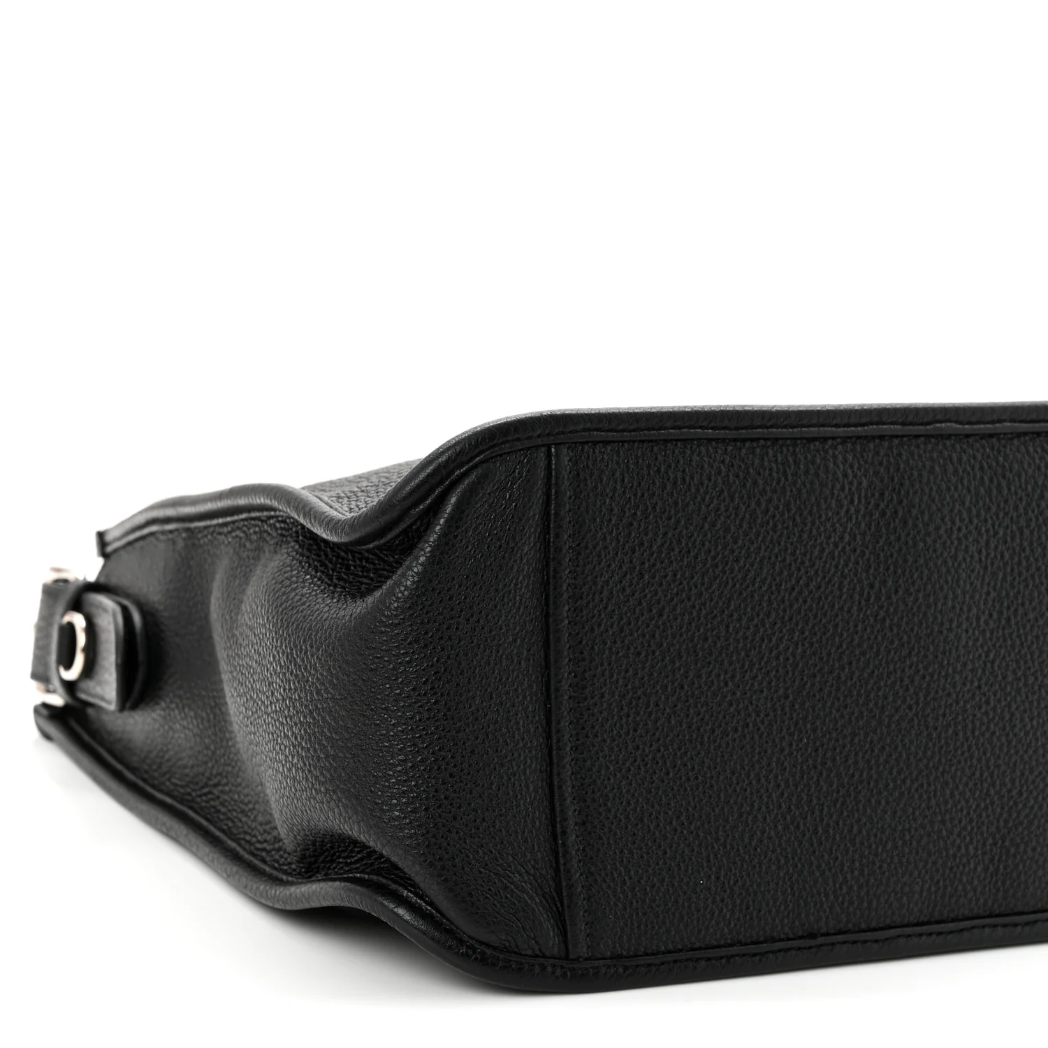 Vitello Daino Soft Hobo Messenger Bag Black