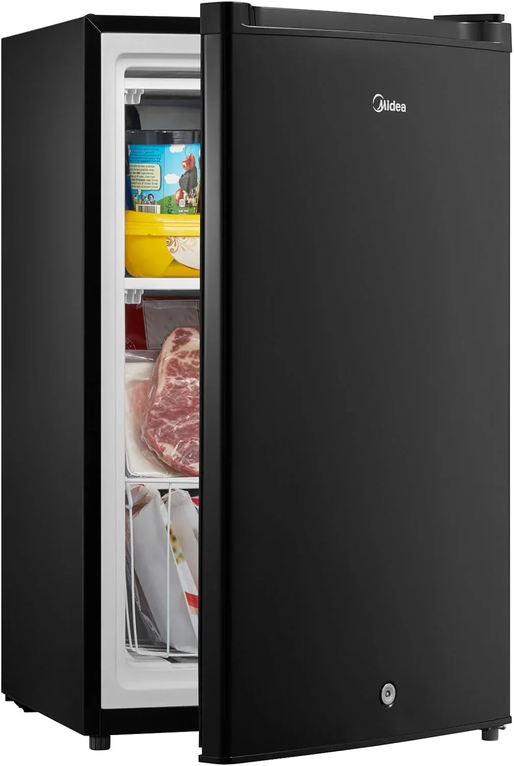 Congélateur vertical grand format noir 3 pieds cubes