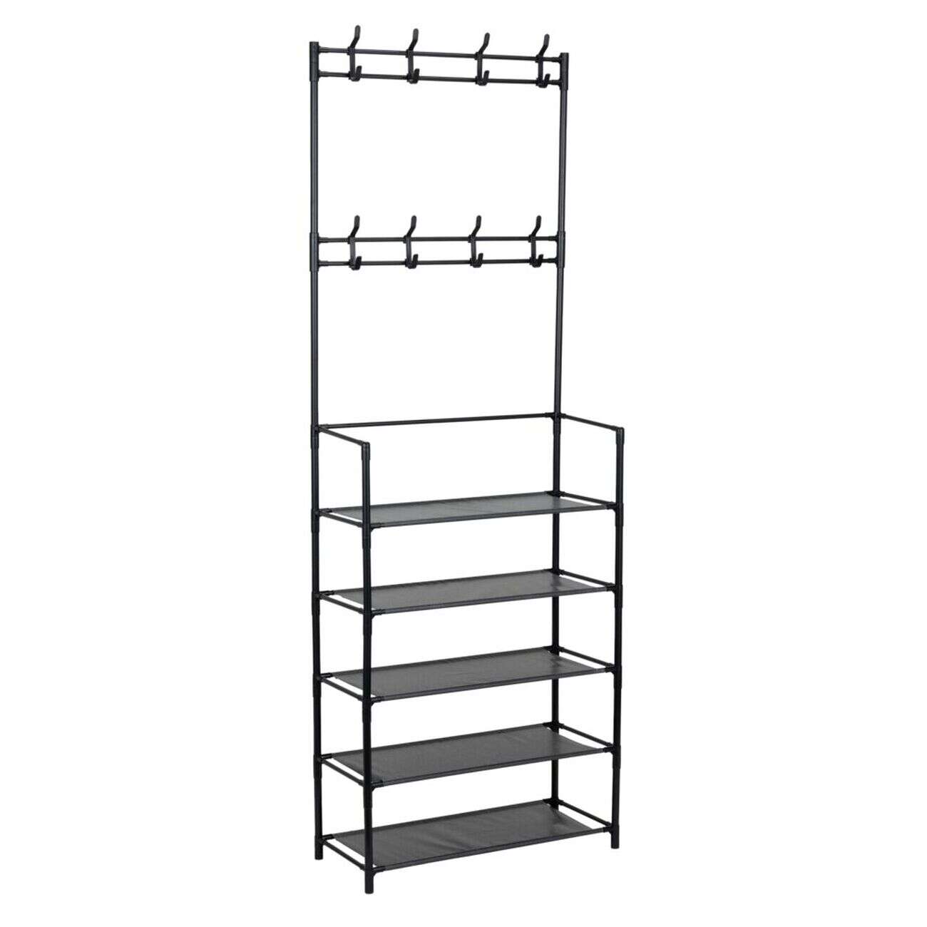 Range chaussures métal noir 60x26xH172cm