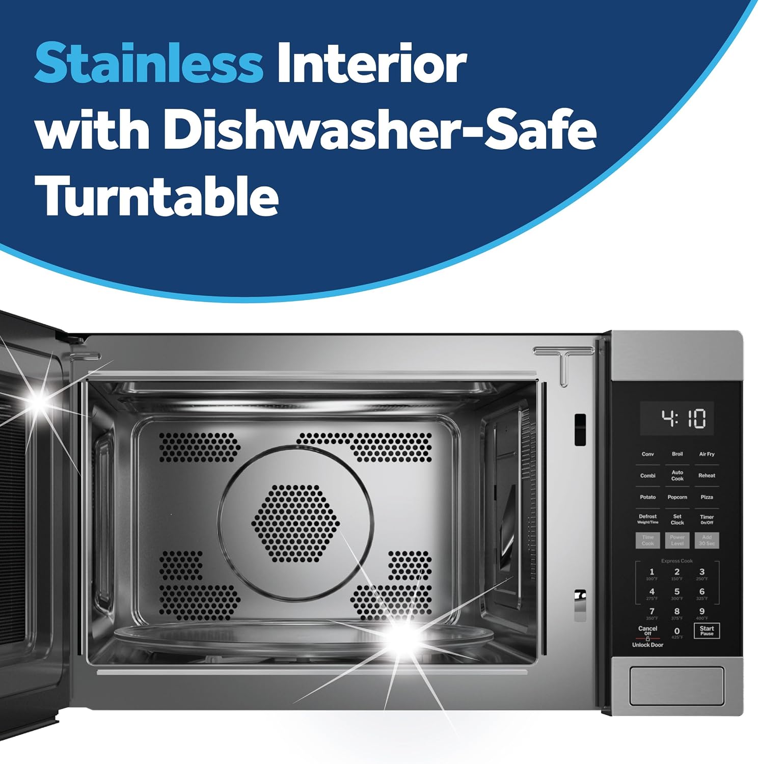 GE GCST10A1WSS Countertop Microwave Oven (Stainless Steel)