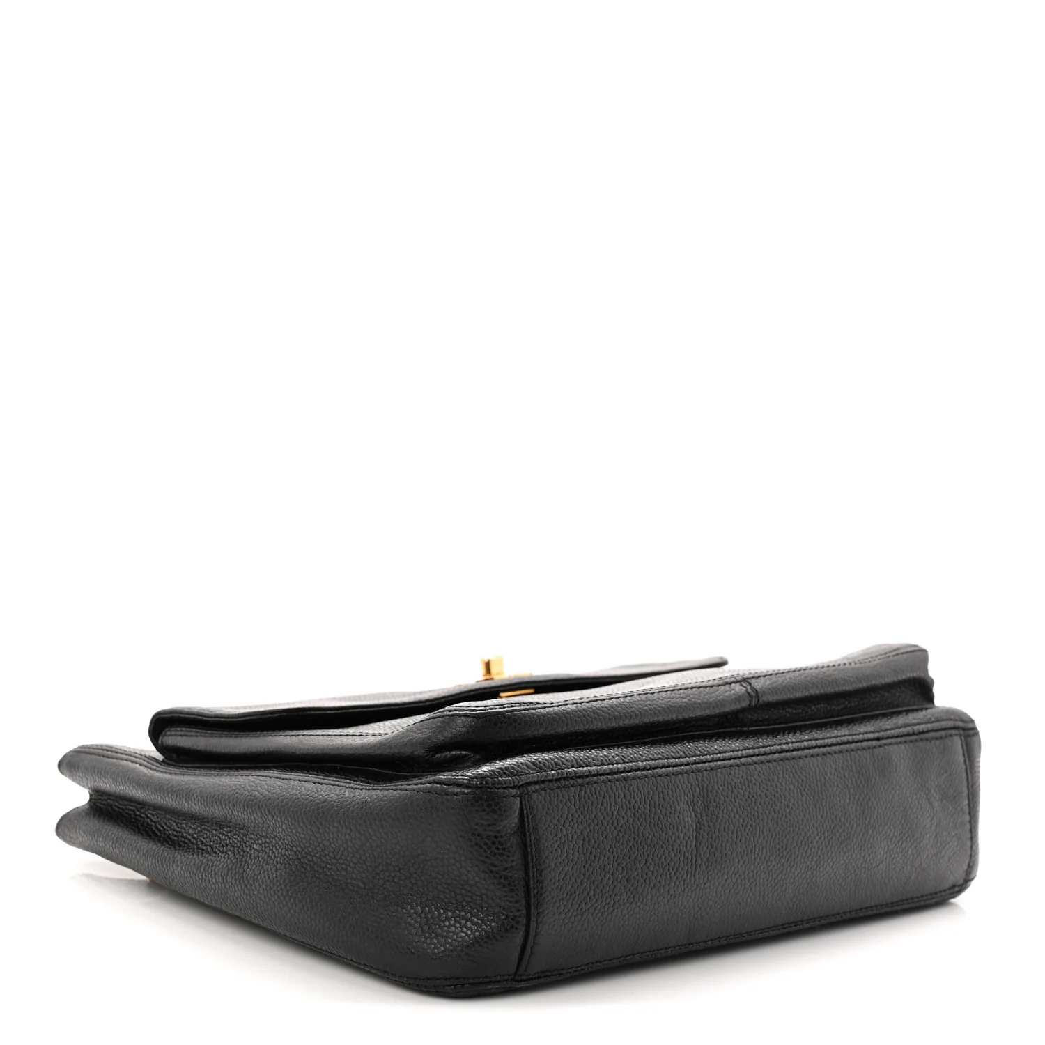 Caviar Flap Shoulder Bag Black
