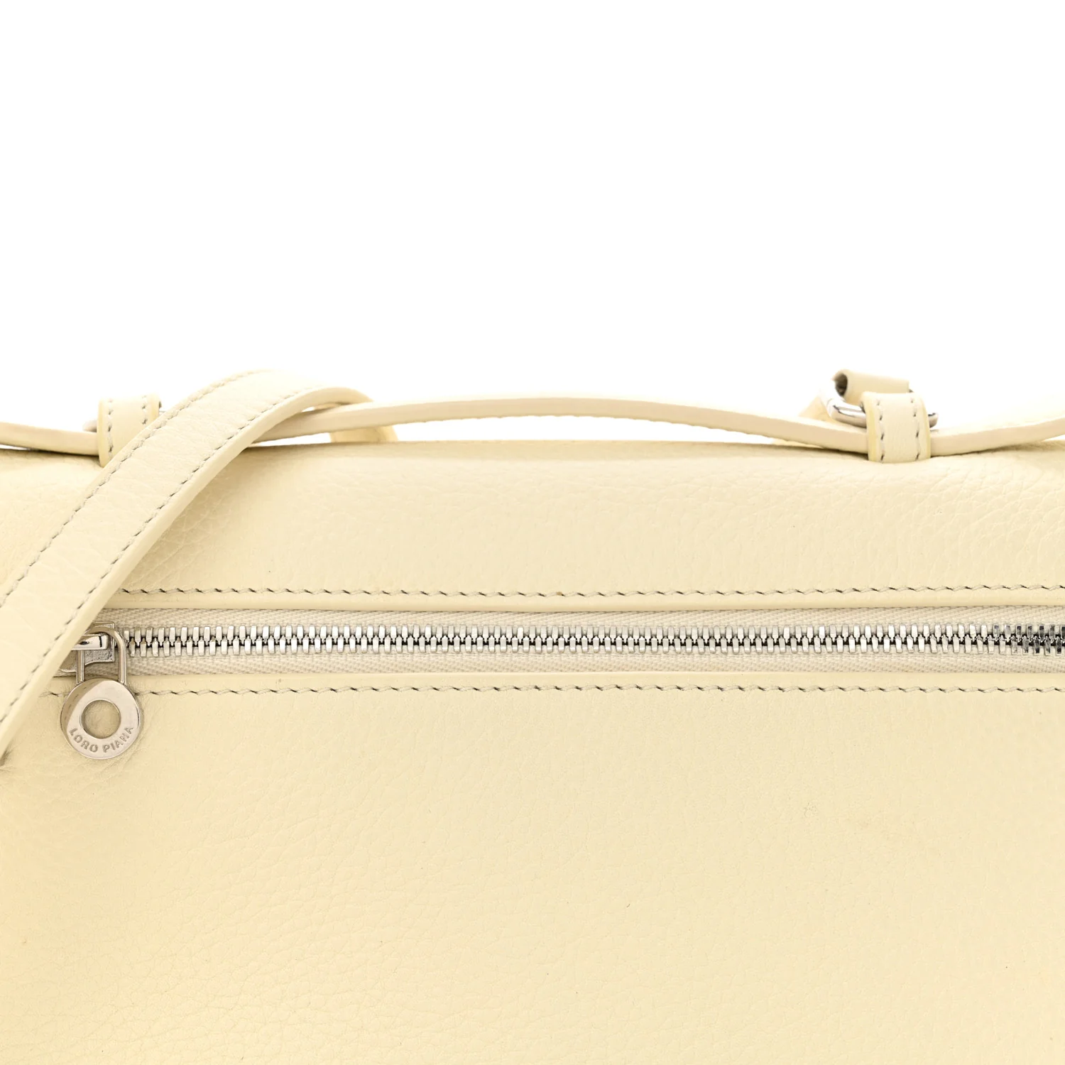 Grained Calfskin L19 Extra Pocket Pouch Whisper White