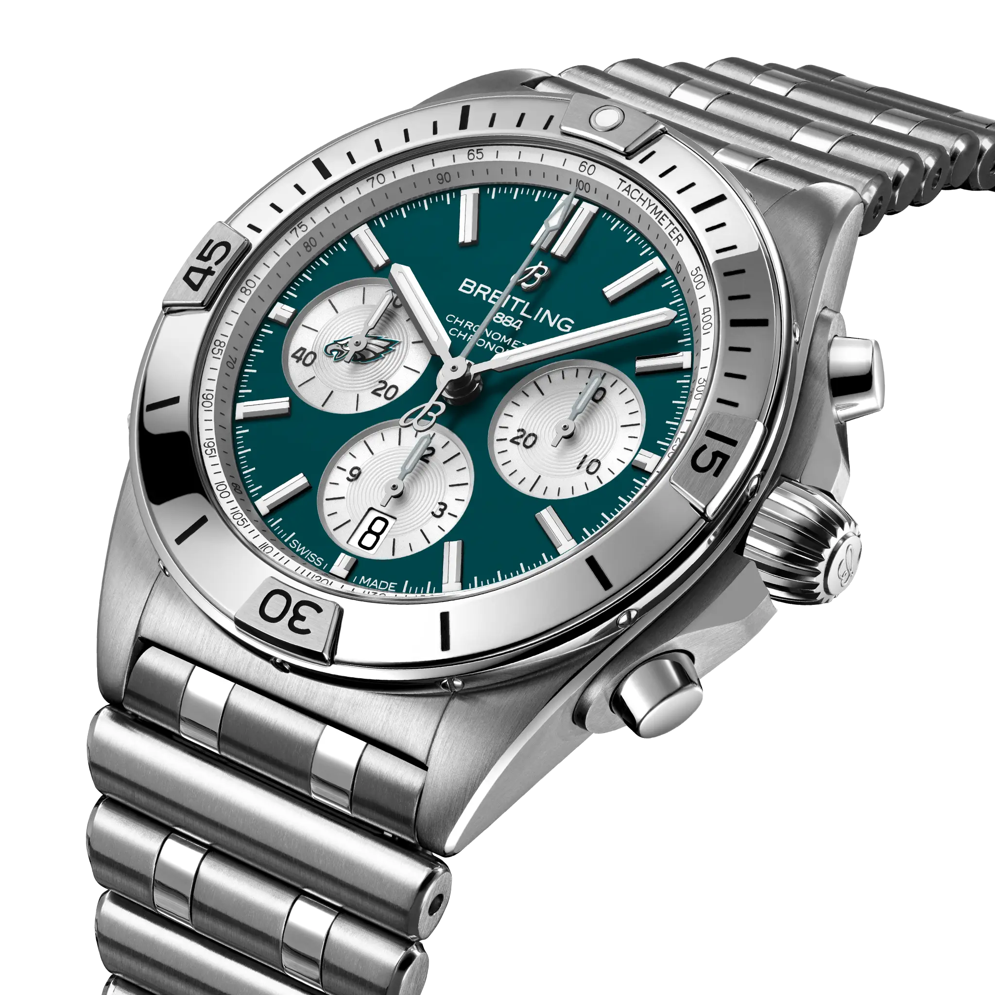 【Super Clone】Breitling Chronomat B01 42 NFL Philadelphia Eagles Edition AB01342B1L4A1
