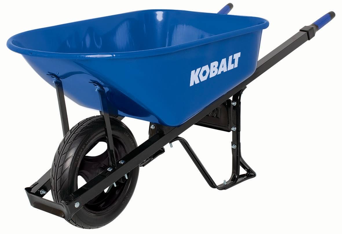 Kobalt 6-cu ft Steel Wheelbarrow Flat-Free Tire(s)