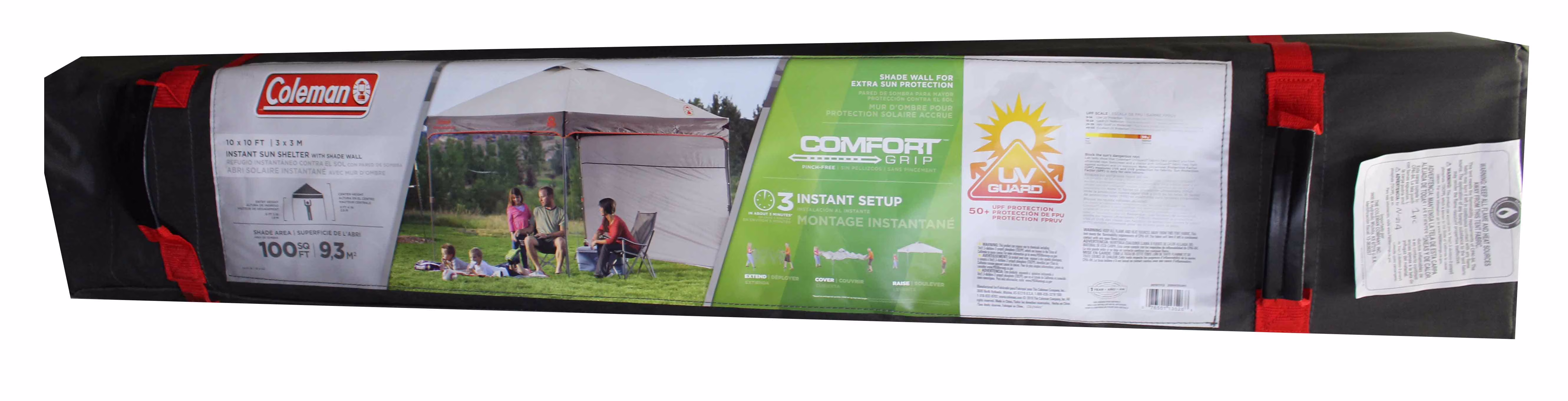 Coleman Instant Canopy with Sunwall 10'X10' - Gray
