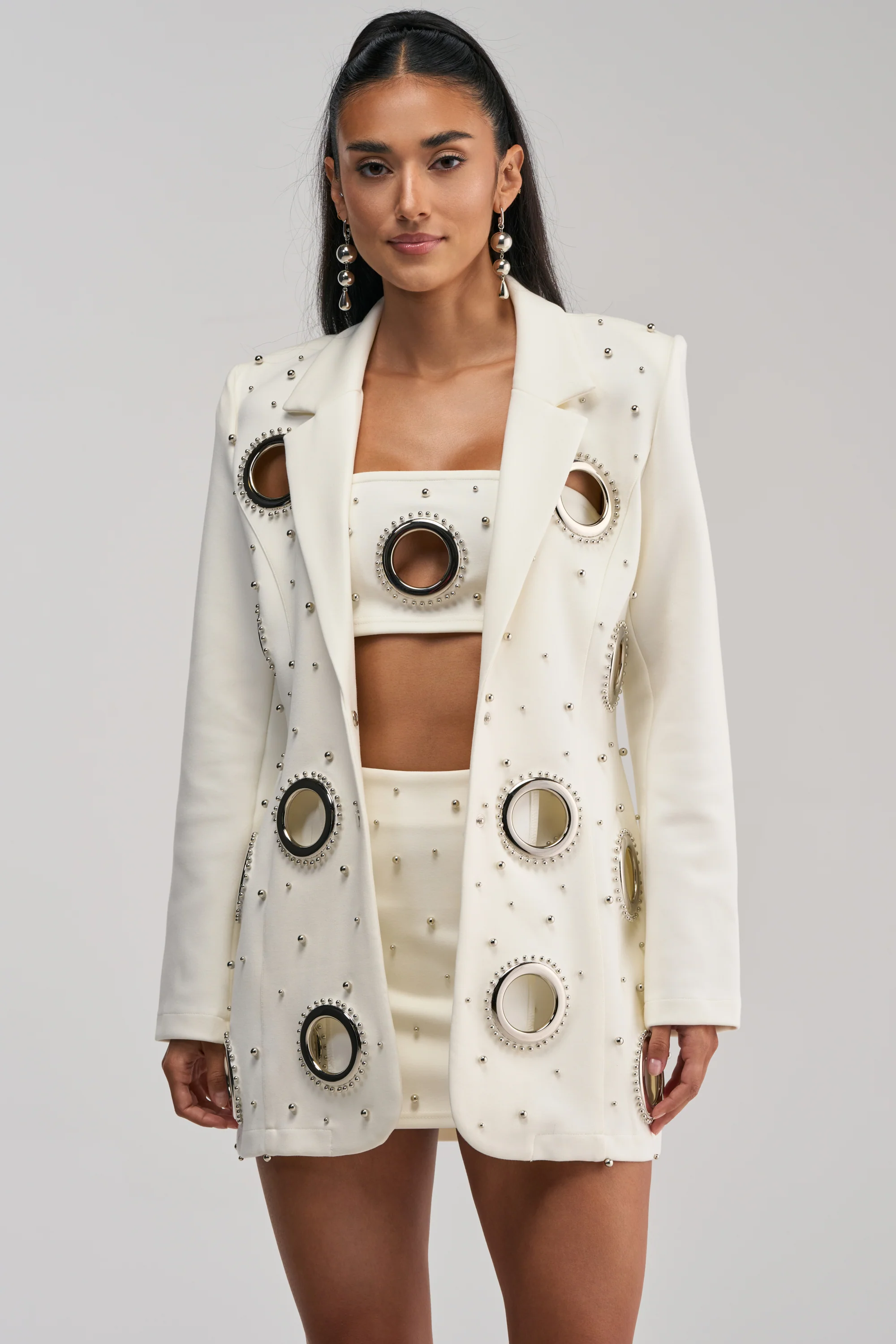 SHOW STOPPER BLAZER IN WHITE - Akira Store