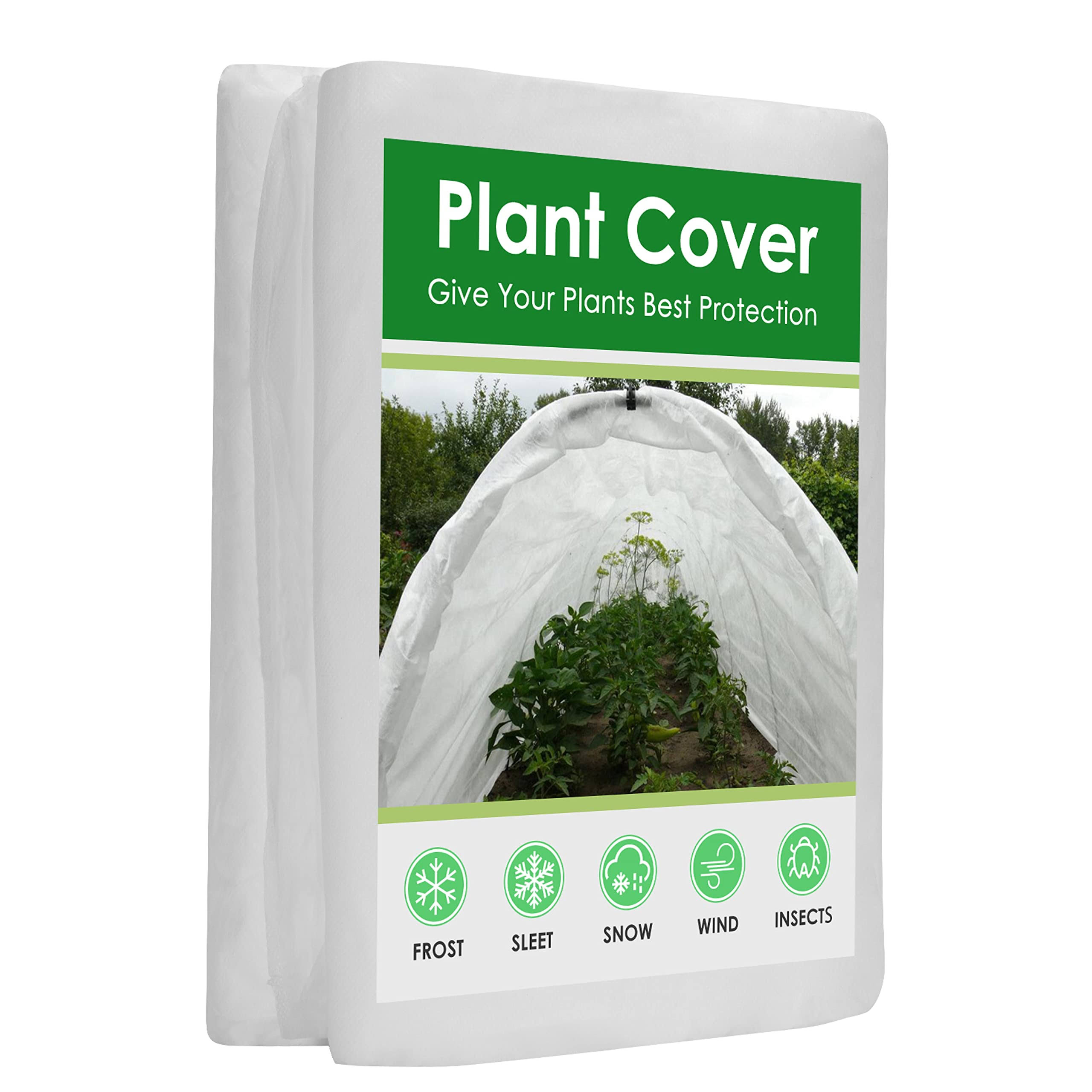 Ruolan Plant Covers Freeze Protection,10Ft x 30ft Floating Row Cover,Garden Fabric Plant Cover for Winter,Frost Blanket Cover for Cold Weather,Frost