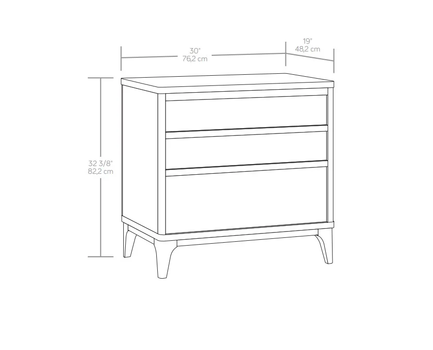 Greyson 3-Drawer Nightstand with USB, Acorn Finish(Single) - Image 6