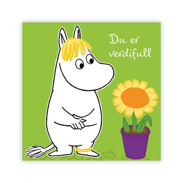 Mummi kort dobbelt Du er verdifull grønn