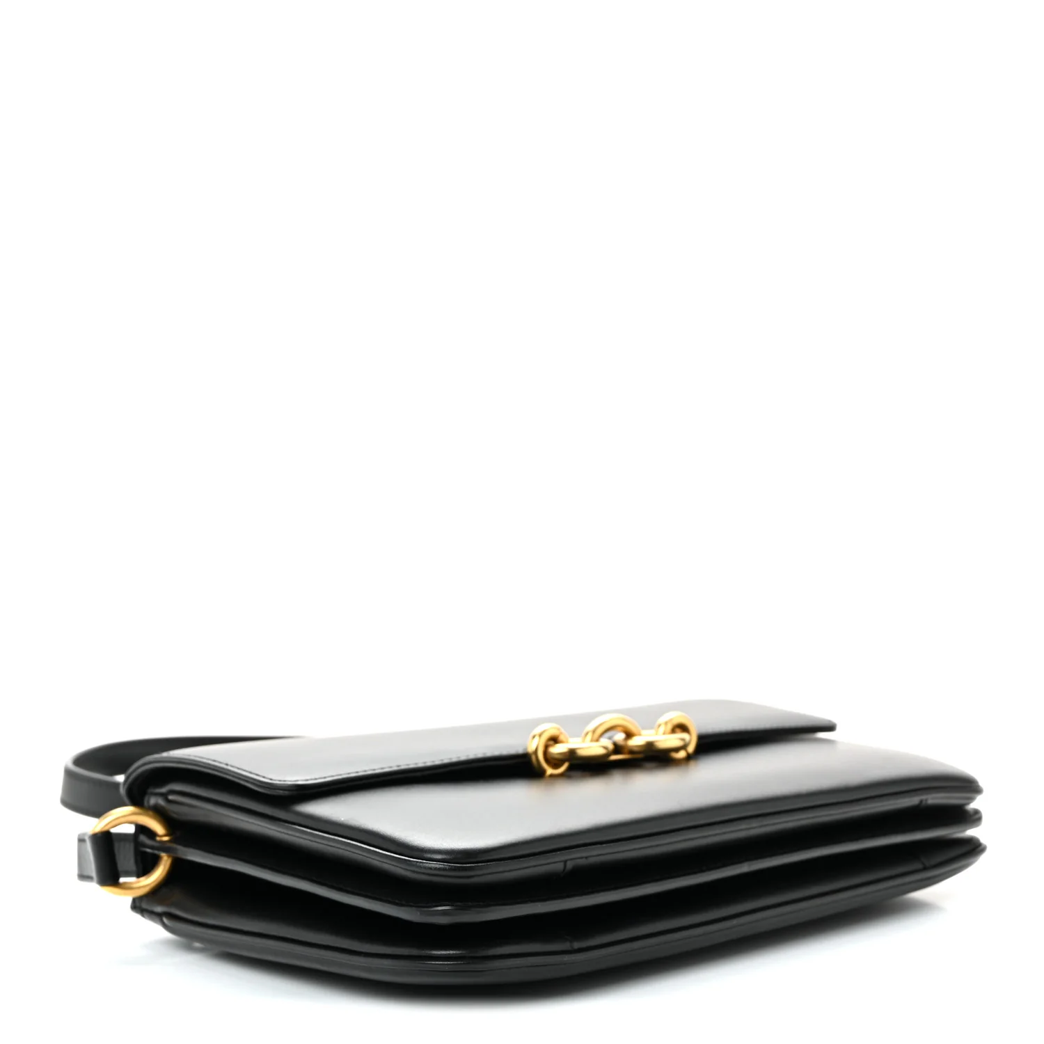 Smooth Calfskin Le Maillon Satchel Black