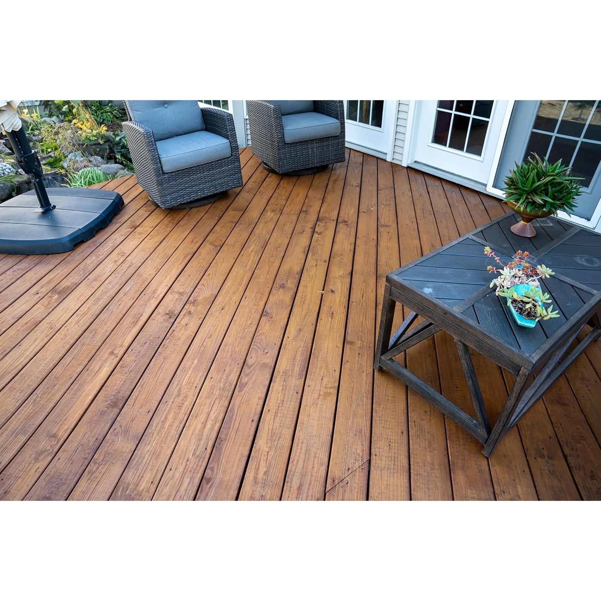 Extreme Wood Stain and Sealer in One 5 Gallon Semi-Transparent Waterproof Coating for All Wood Types Light Walnut - Image 5